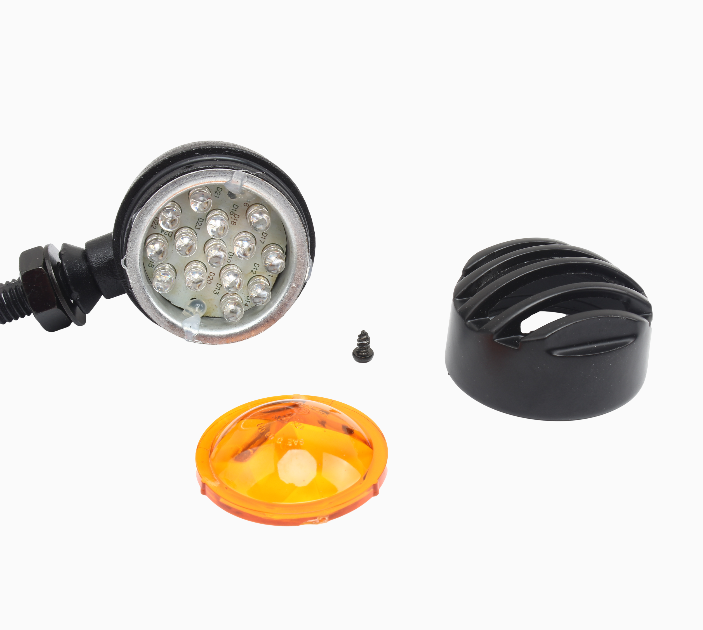 PowerMotor Motorcycle Retro Fence Turn signal Tail Light Suitable signal Turn for All Models Black Led Turn Signals