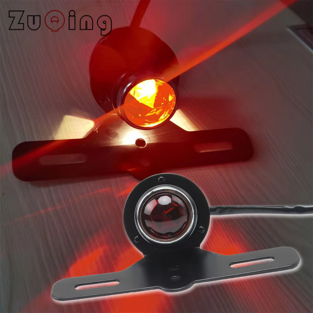 Motorcycle Brake Light Stop Signal Lamp Red for Honda Triumph Harley Yamaha Cafe Racer Retro Motor Bike Universal Free Shipping