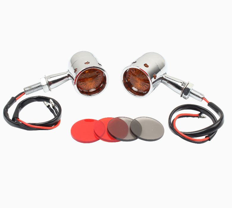 Cafe Racer Motorcycle Accessories Turn Signals Flashlight for Harley Honda Yamaha Suzuki Bullet Light Flash Warning Wholesale