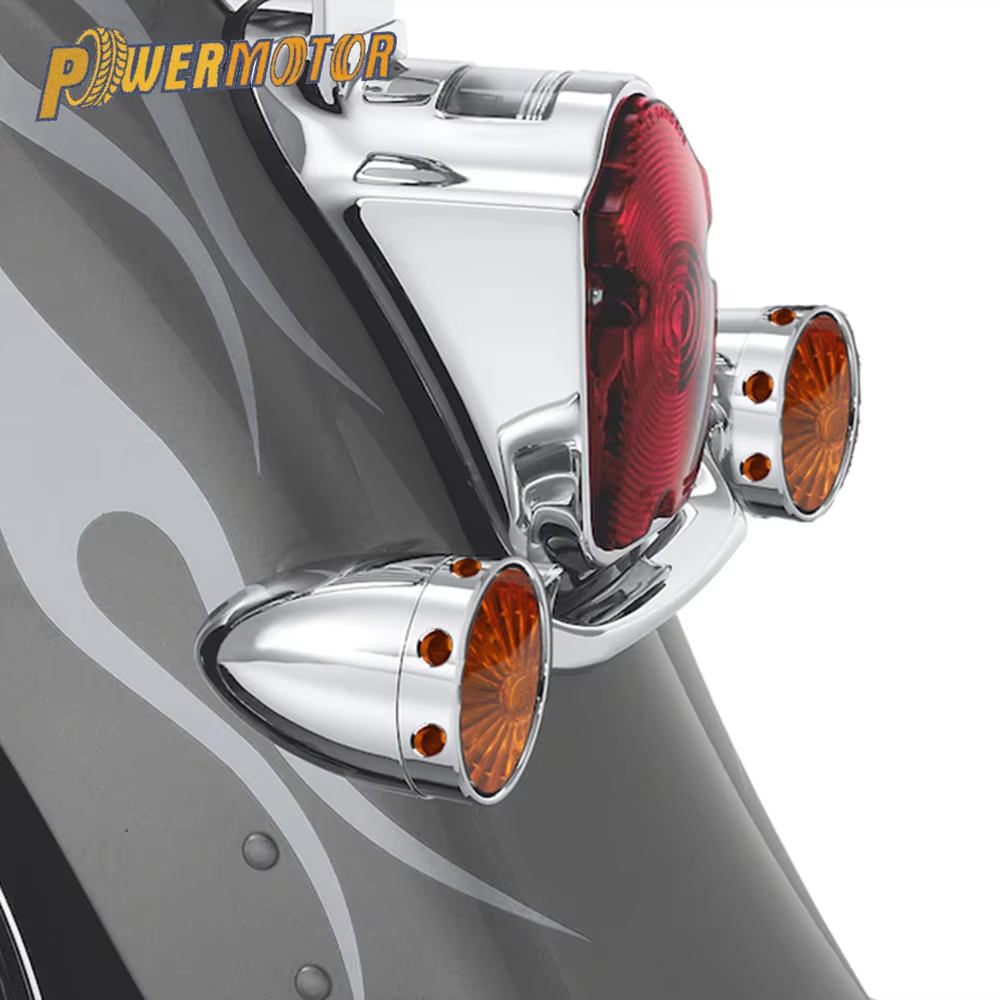 Cafe Racer Motorcycle Accessories Turn Signals Flashlight for Harley Honda Yamaha Suzuki Bullet Light Flash Warning Wholesale