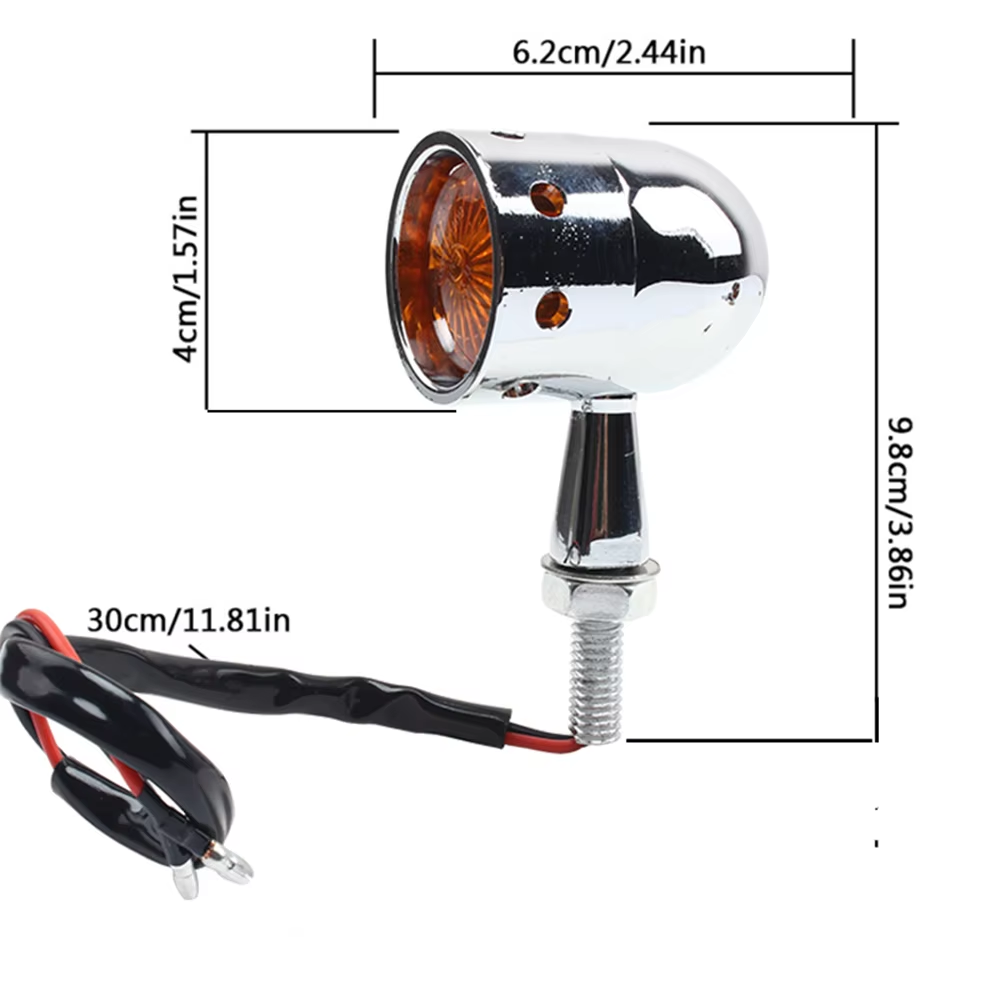 Cafe Racer Motorcycle Accessories Turn Signals Flashlight for Harley Honda Yamaha Suzuki Bullet Light Flash Warning Wholesale
