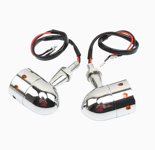 Cafe Racer Motorcycle Accessories Turn Signals Flashlight for Harley Honda Yamaha Suzuki Bullet Light Flash Warning Wholesale
