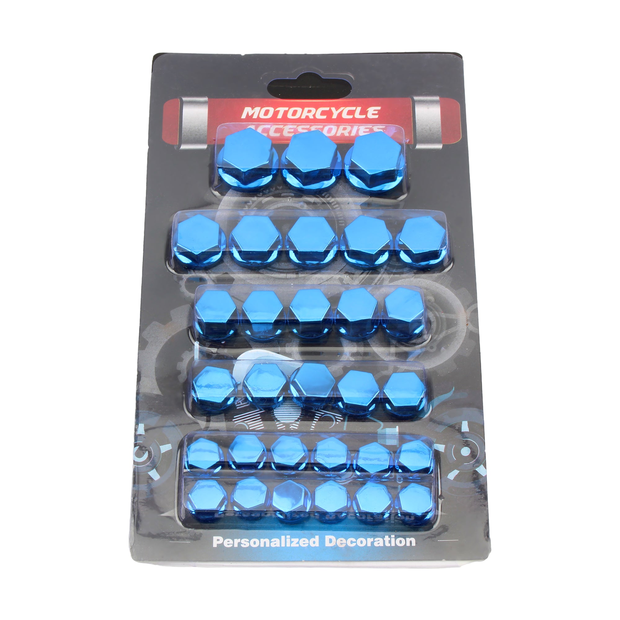 Motorbike Accessories Motorcycle Nut Screw Cap Cover Head Body Decorative Engine Nut Bolt Caps 30pcs/Set