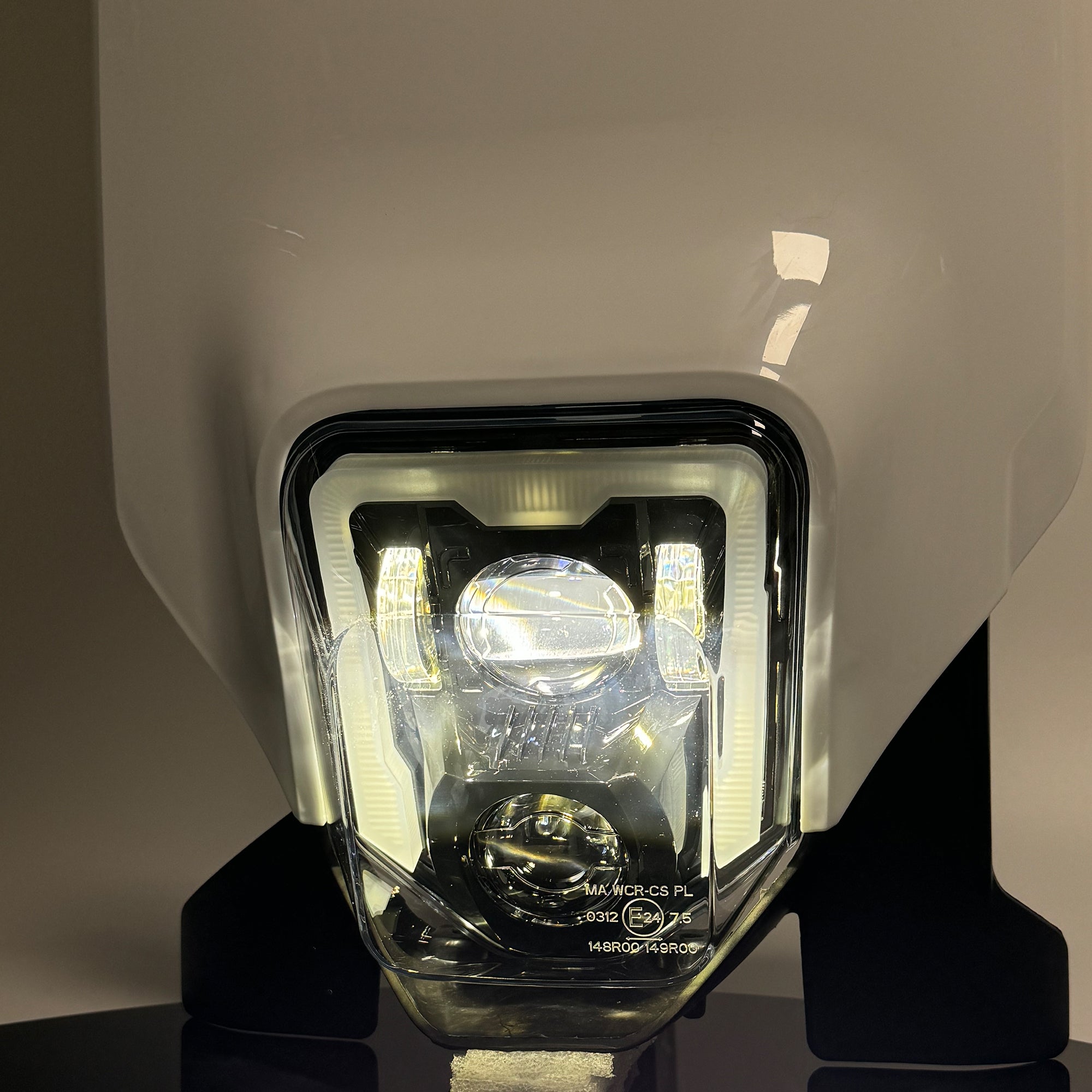 Motocross LED Headlight Wick Enduro Dirt Bike FE FX TE TC 2015-2022 6500K Universal 12V 36W 78W Black Head Lamp
