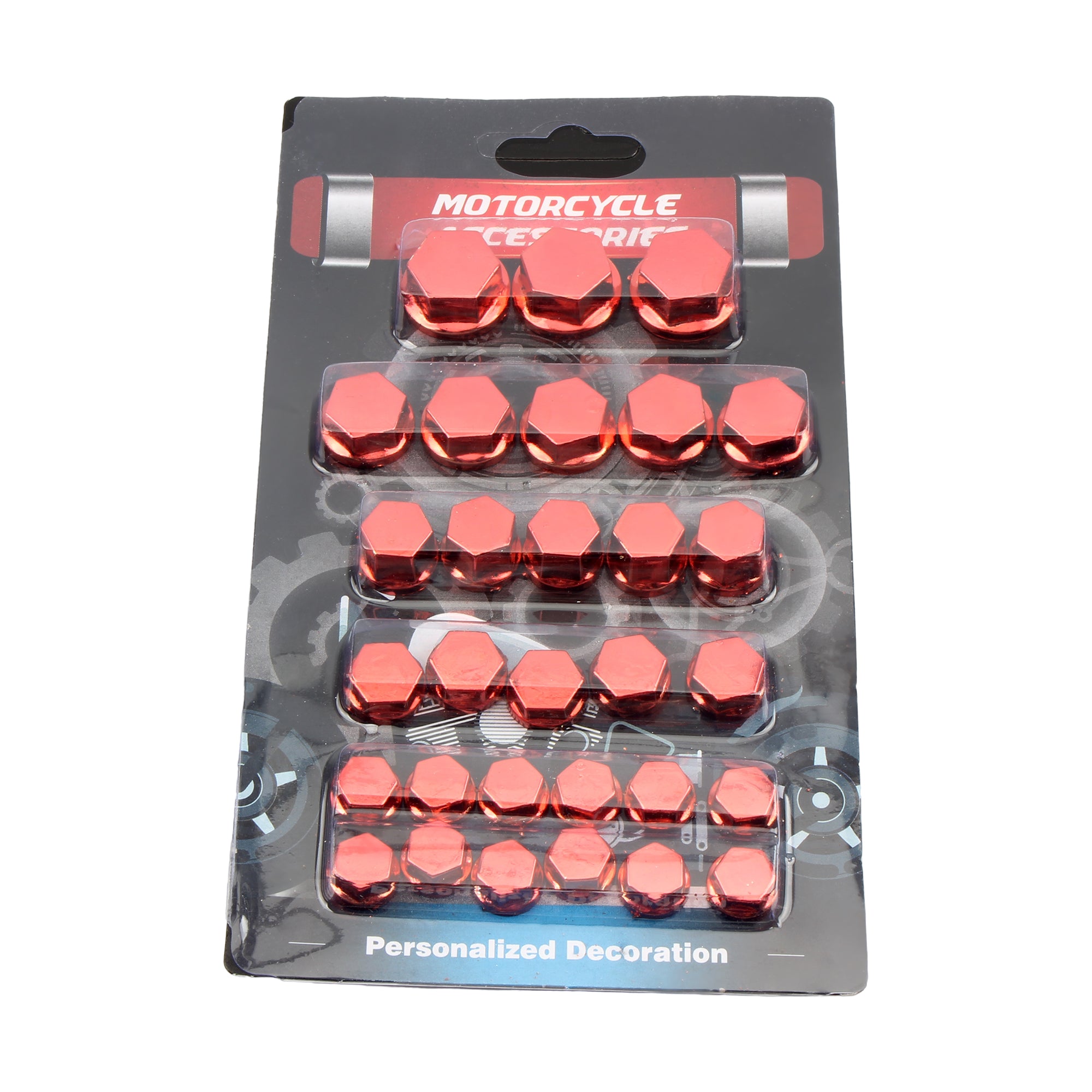 Motorbike Accessories Motorcycle Nut Screw Cap Cover Head Body Decorative Engine Nut Bolt Caps 30pcs/Set