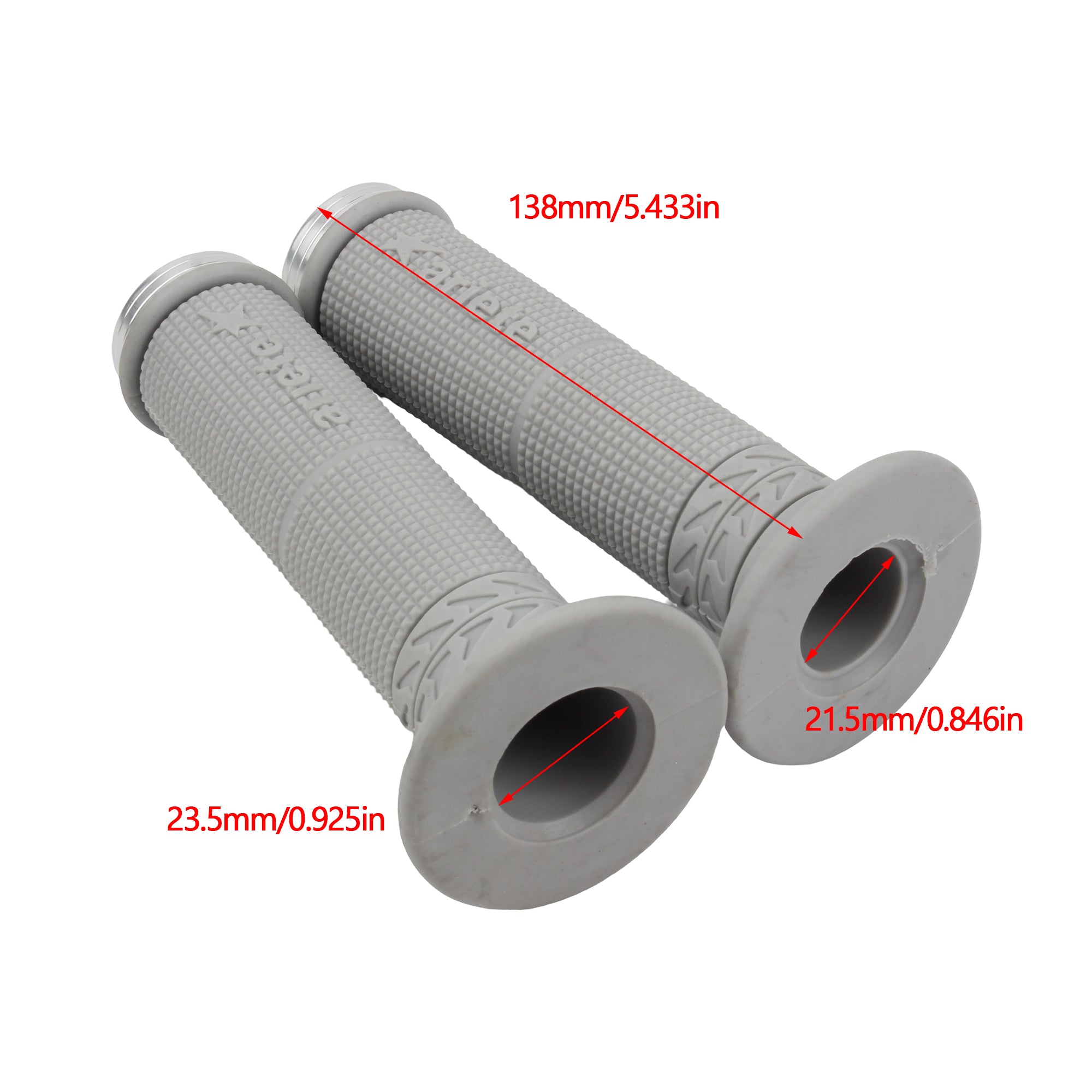 Powermotor Handle Grip Dirtbike Motocross 7/8" Motorcycle Handlebar Rubber Brake Grips Part for Honda Suzuki Kawasaki Yamaha