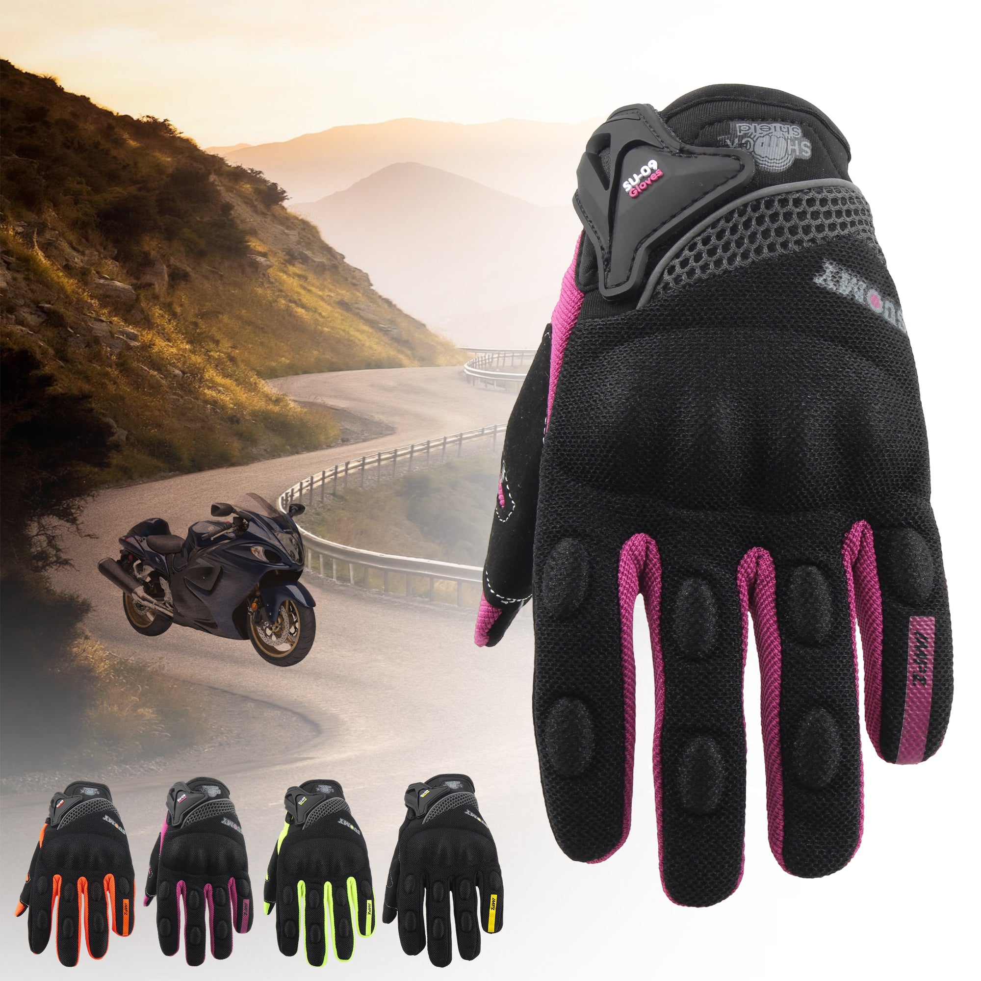 Motorcycle Full Finger Breathable Gloves Summer Motocross Knights Gloves Men Motorbike Riders Gloves Touch Screen