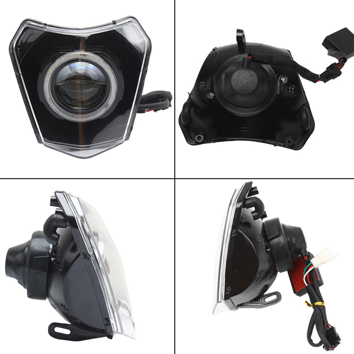 Motorcycle Headlight LED Plate Enduro Fairing for KTM EXC 250 300 Round Wick Headlamp Dirt Bike Motocross Supermoto Accessories