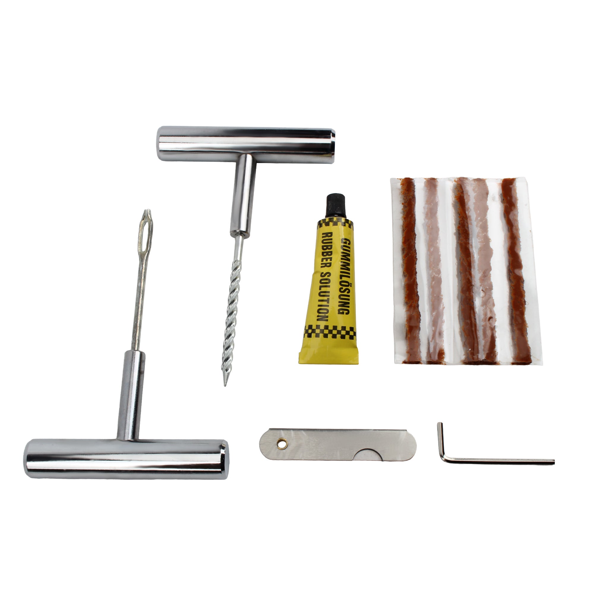Universal Motorcycle Tire Repair Tools Set Dirt Pit Bike Rubber Strips Tubeless Tyre Puncture Studding Plug Tire Repair Tool