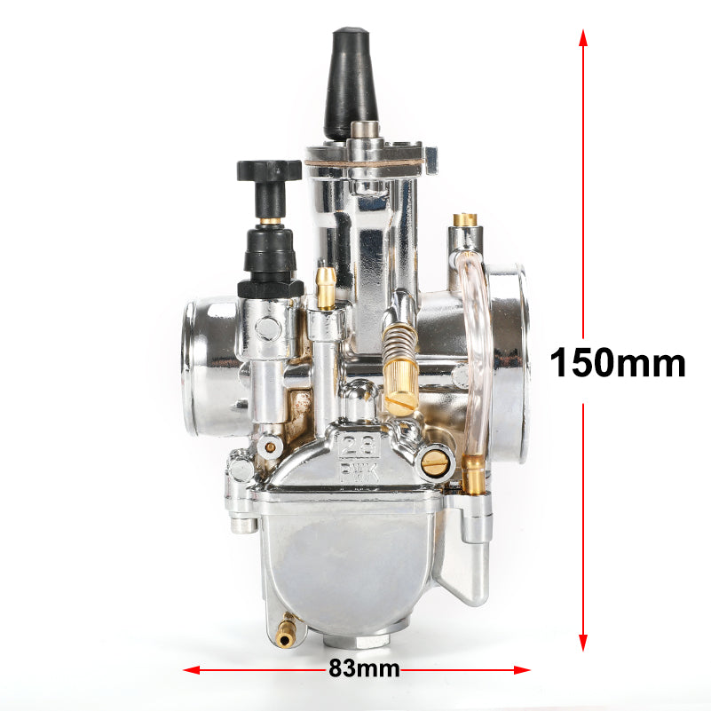 Universal PWK 28 30 32 34mm Carburetor Motorcycle Carburador Power Jet for Yamaha Mikuni Koso Silver Aluminum Alloy 90 Days 10cm