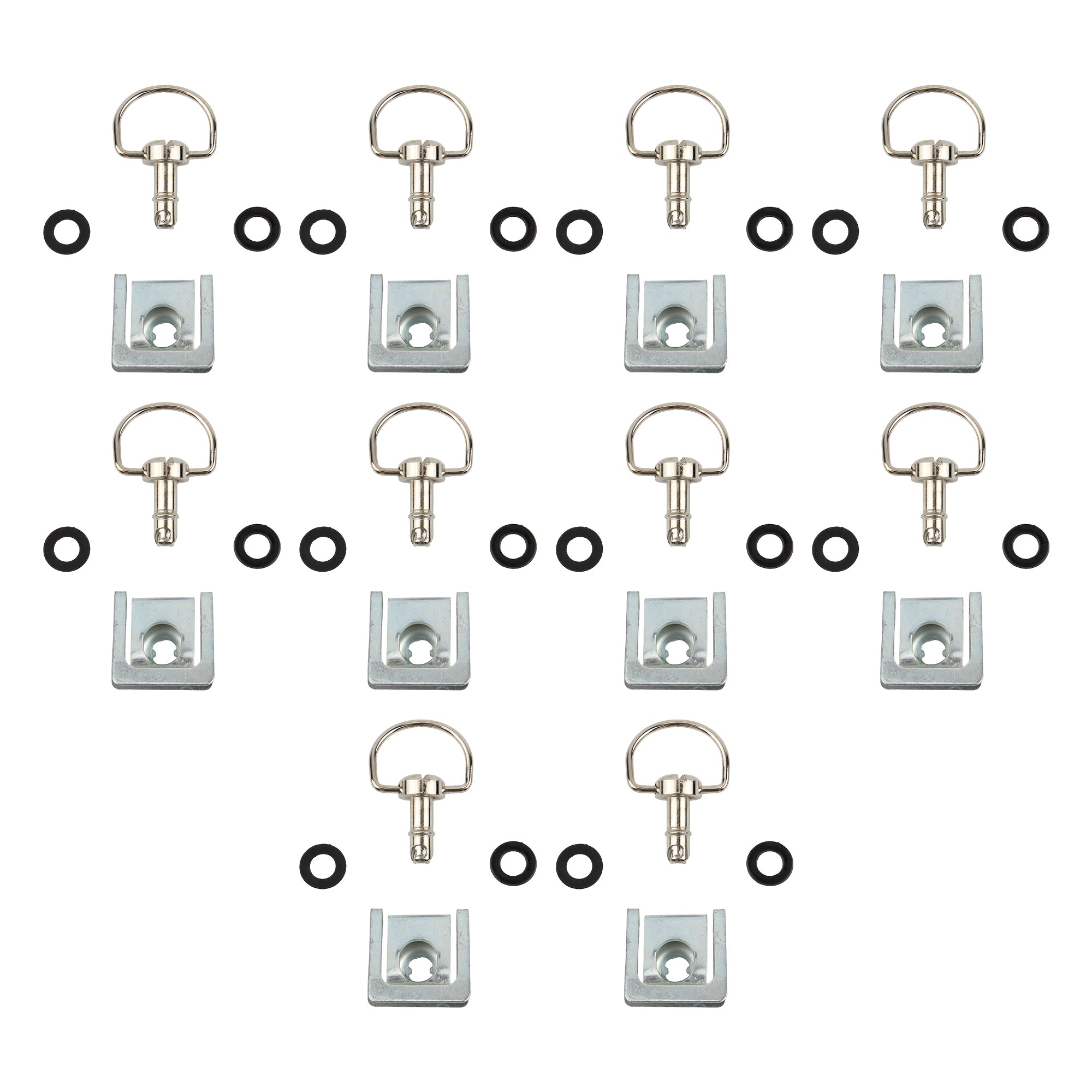10PCS 17mm Motorcycle Fairing Fasteners Kit Quick Release D-ring 1/4 Turn Rivet for NINJA 400 Z650 Z750 Z800 Z900 G310R