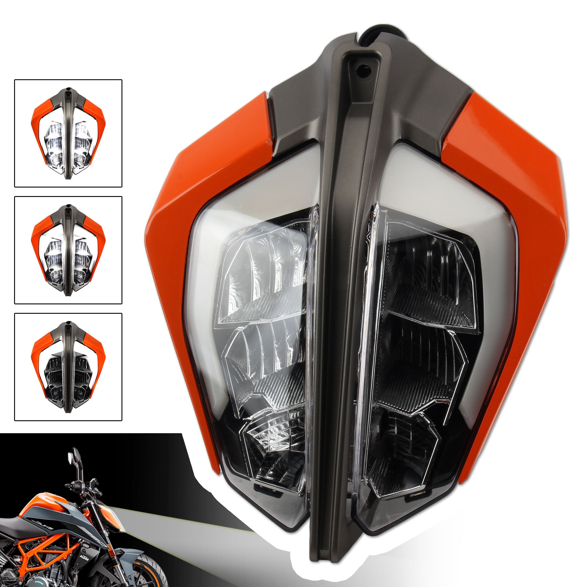 For KTM Duke 390 Motorcycle Led Headlight Headlamp Duke 390 Motorbike Dirt Pit Bike Fairing Headlight Enduro 2017-2022