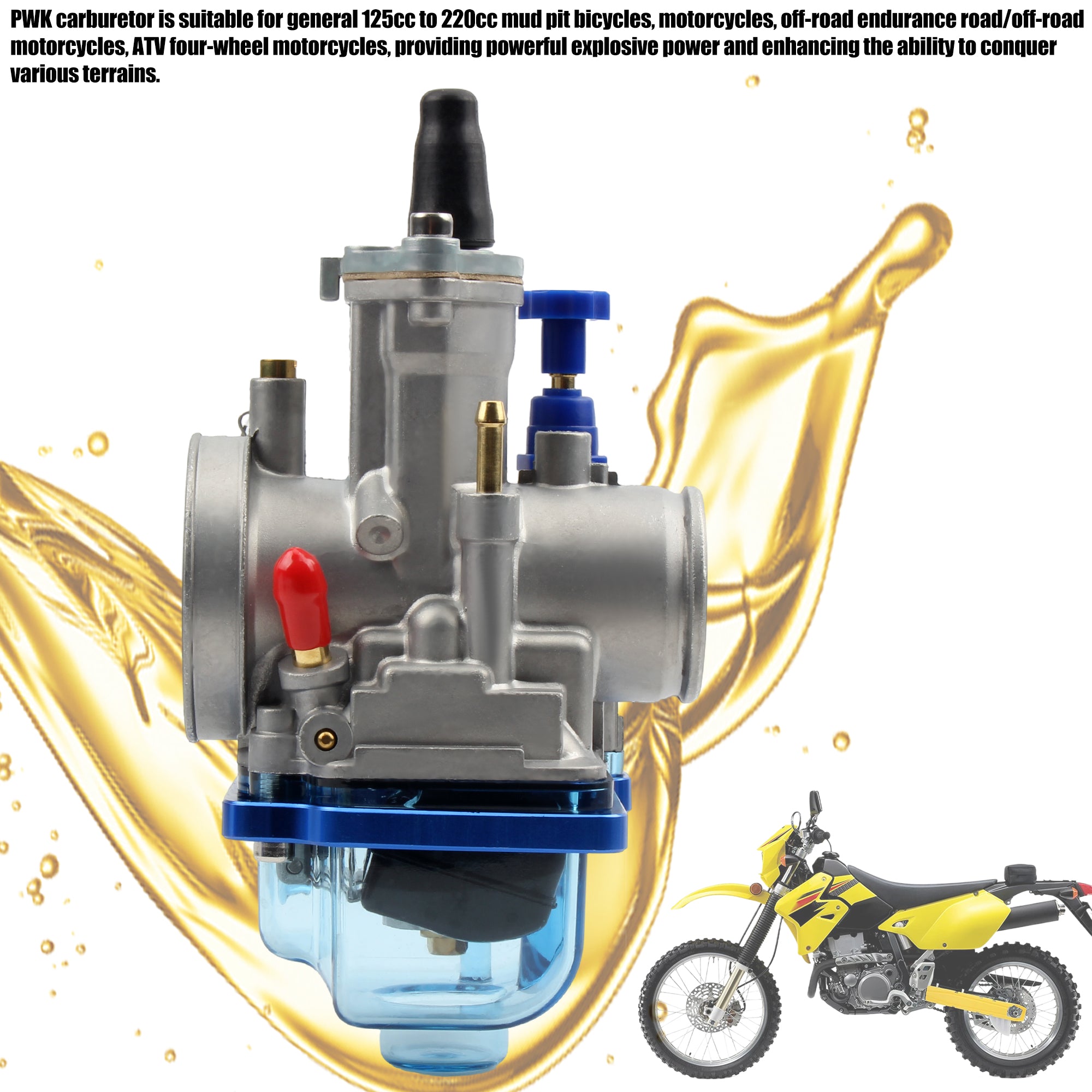 For PWK Universal Motorcycle Carburetor Racing Carburetor Air Filter 28mm 30mm 32mm 34mm Motorbike Flat Curtain Carburetor