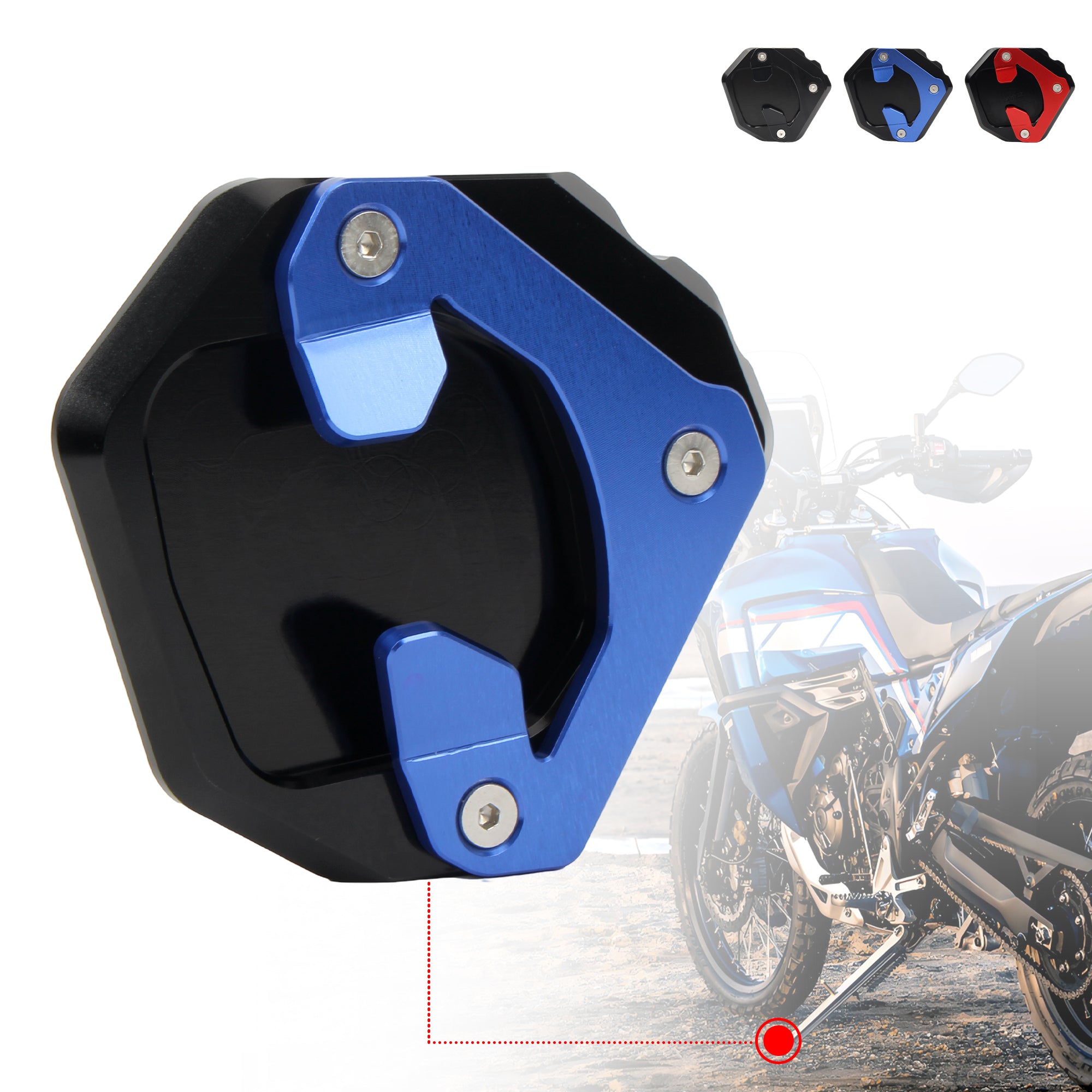 For Yamaha TENERE 700 2019 2020 2021 Motorbike Motorcycle Kickstand Extension Plate Foot Side Stand Enlarge Pad