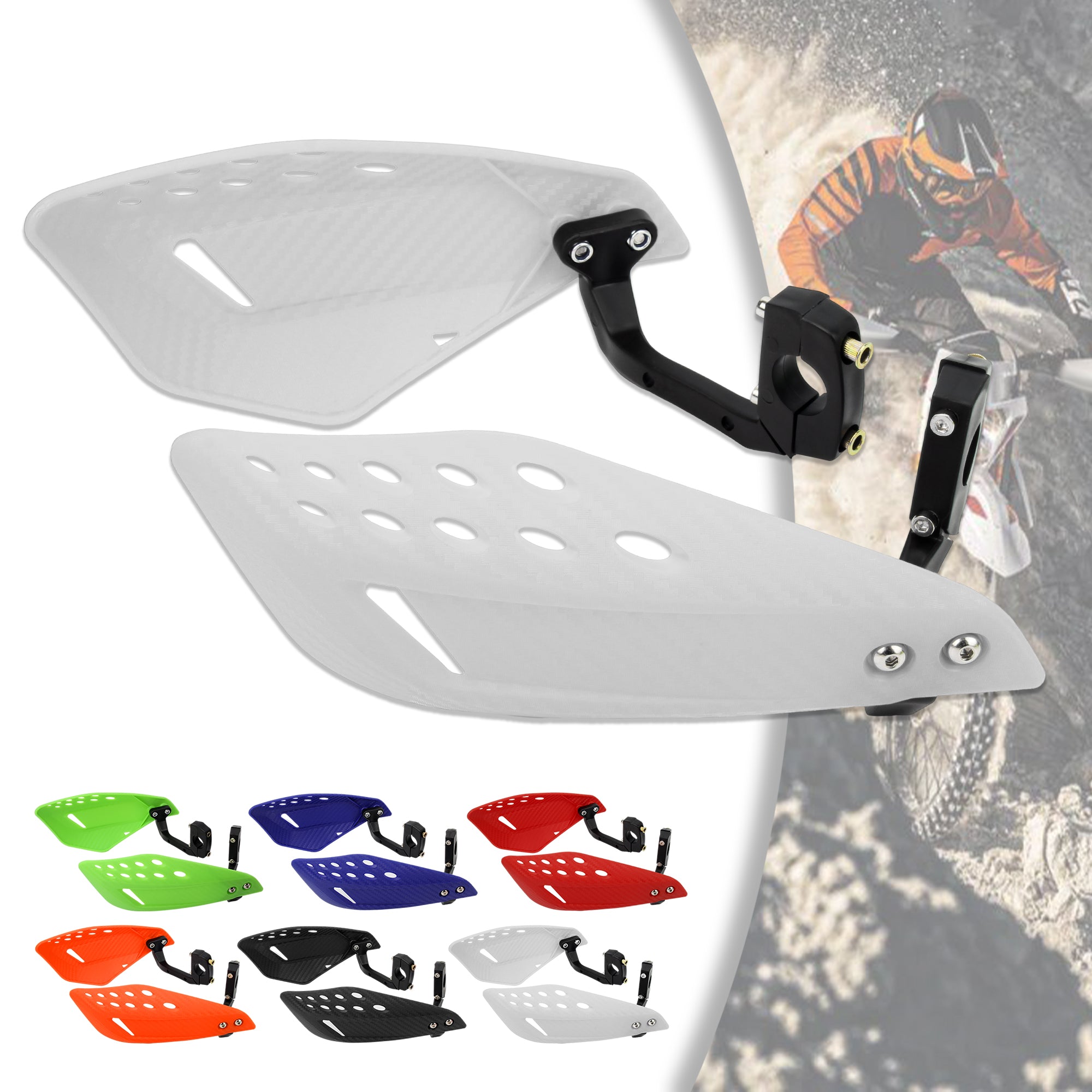 Motocross Hand Guards Enduro Protectors Universal 7/8'' 22mm Handguards Dirt Bike Motorcycle Hand Guards for KTM HONDA YAMAHA