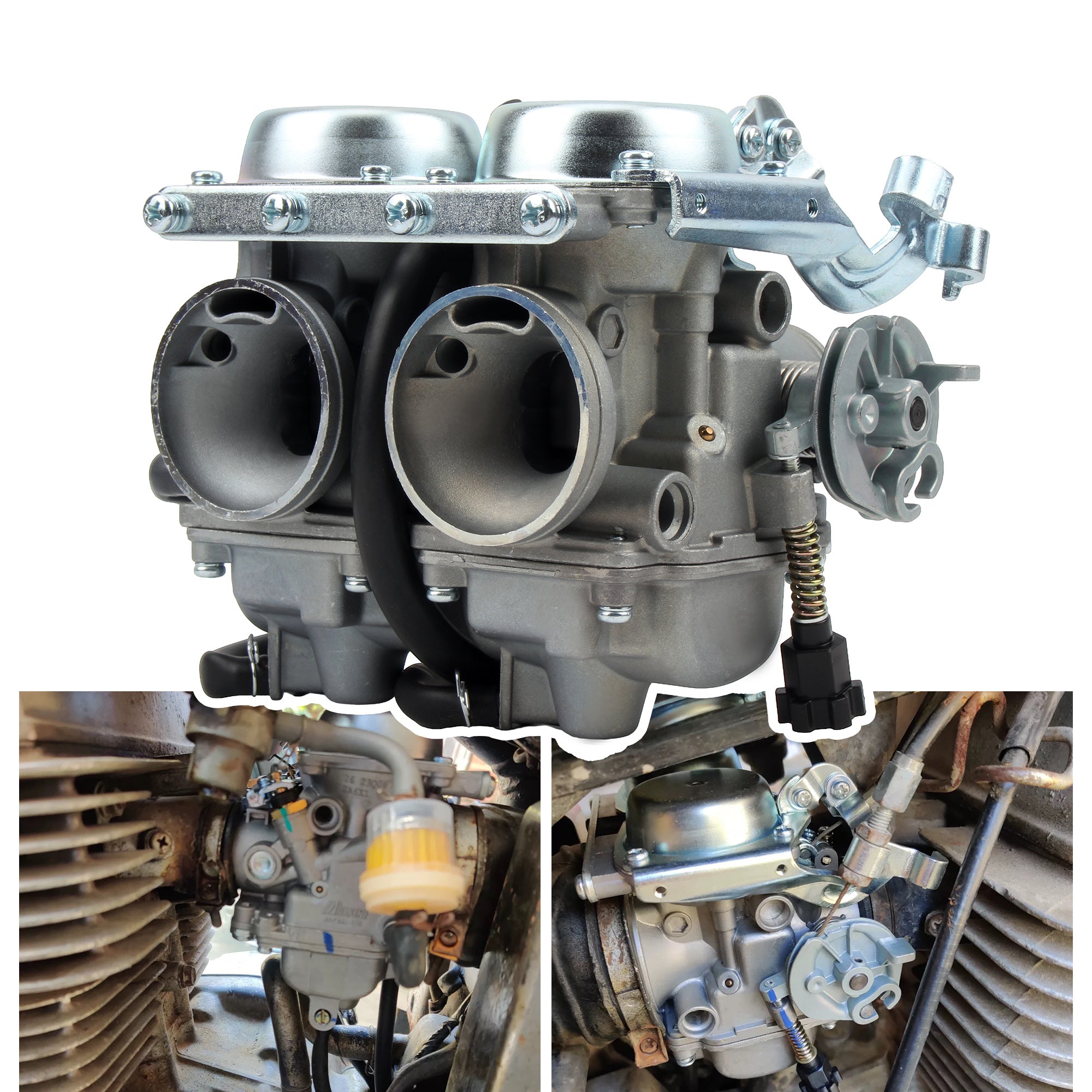 For Honda Rebel CA250 CB250T CBT250 CMX250 Motorcycle Double Cylinder Carburetor PD26J CBT125 CBT150 Enduro