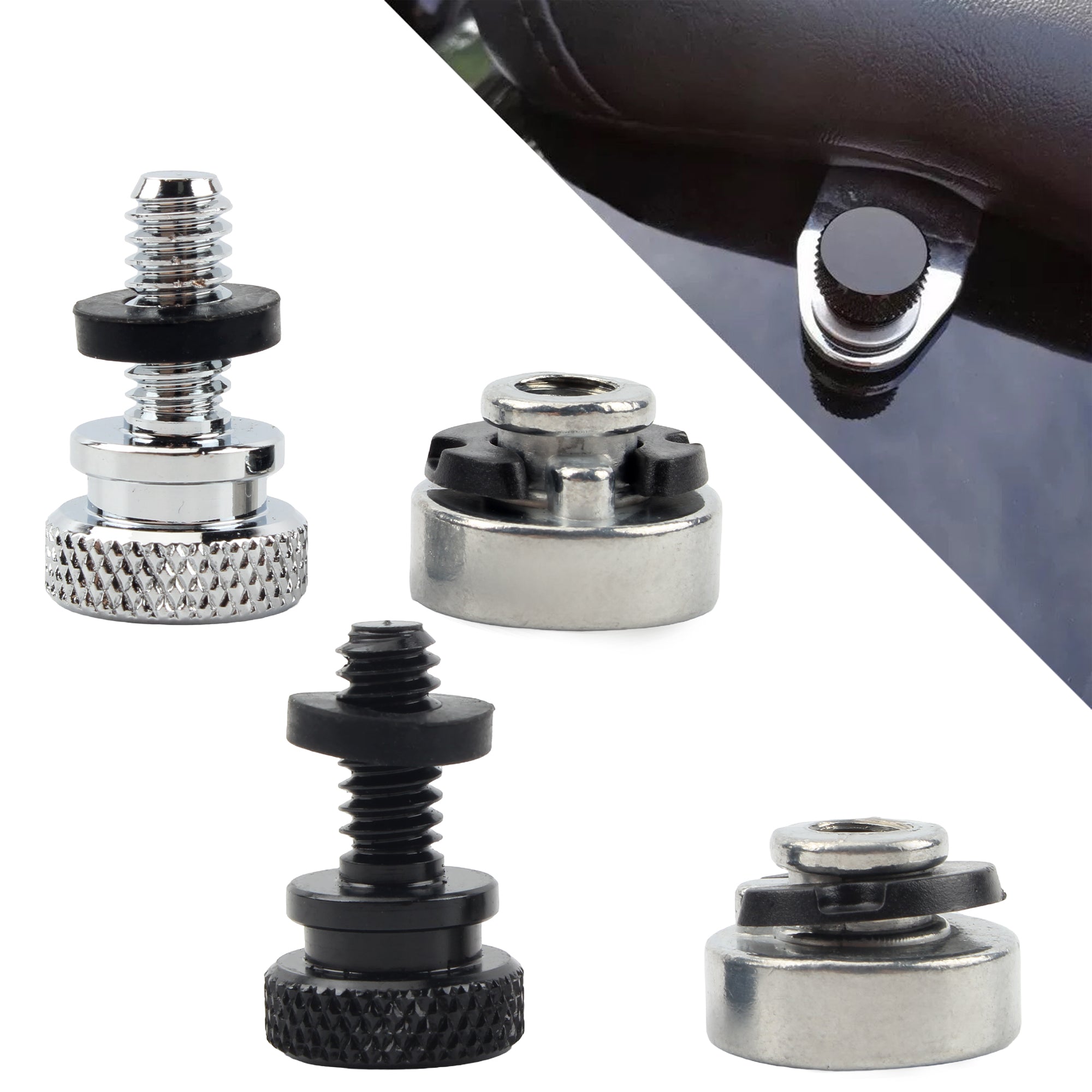 For Harley Sportster Touring Street Glide Motorcycle Seat Mount Bolt Screw Thread Seat Bolt saddle Screw Nut Mount Knob Cover