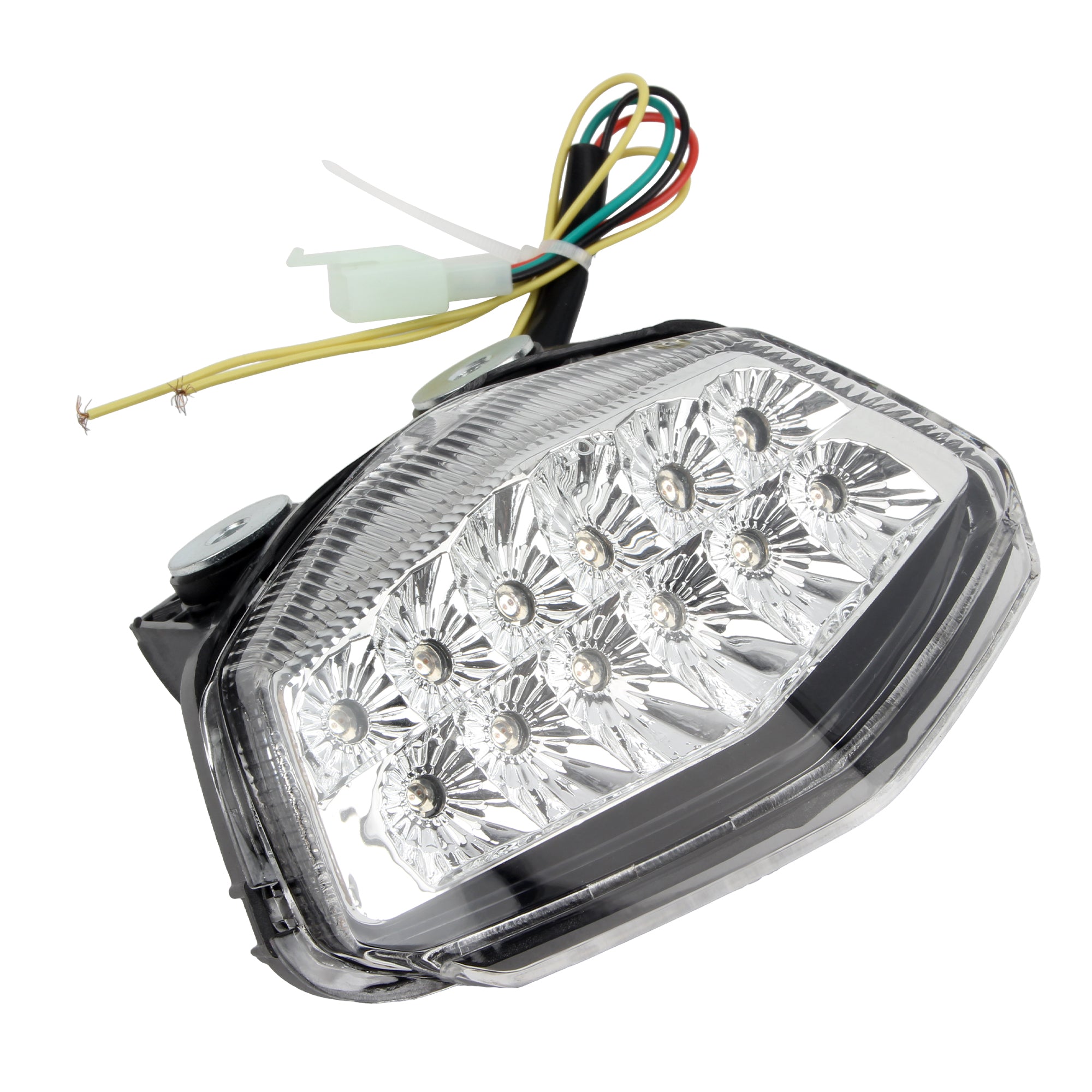 2008-2012 Motorcycle Red LED Rear Turn Signal Tail Stop Light Lamps Integrated Motorbike Brake Taillight for Kawasaki NINJA250