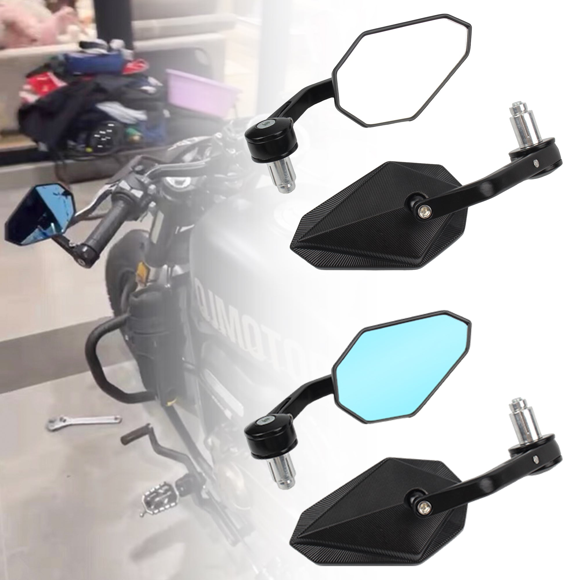 Motorcycle Mirrors Rear Rearview Mirror Cafe Racer Accessories Universal for Honda Yamaha Kawasaki Suzuki Gasgas