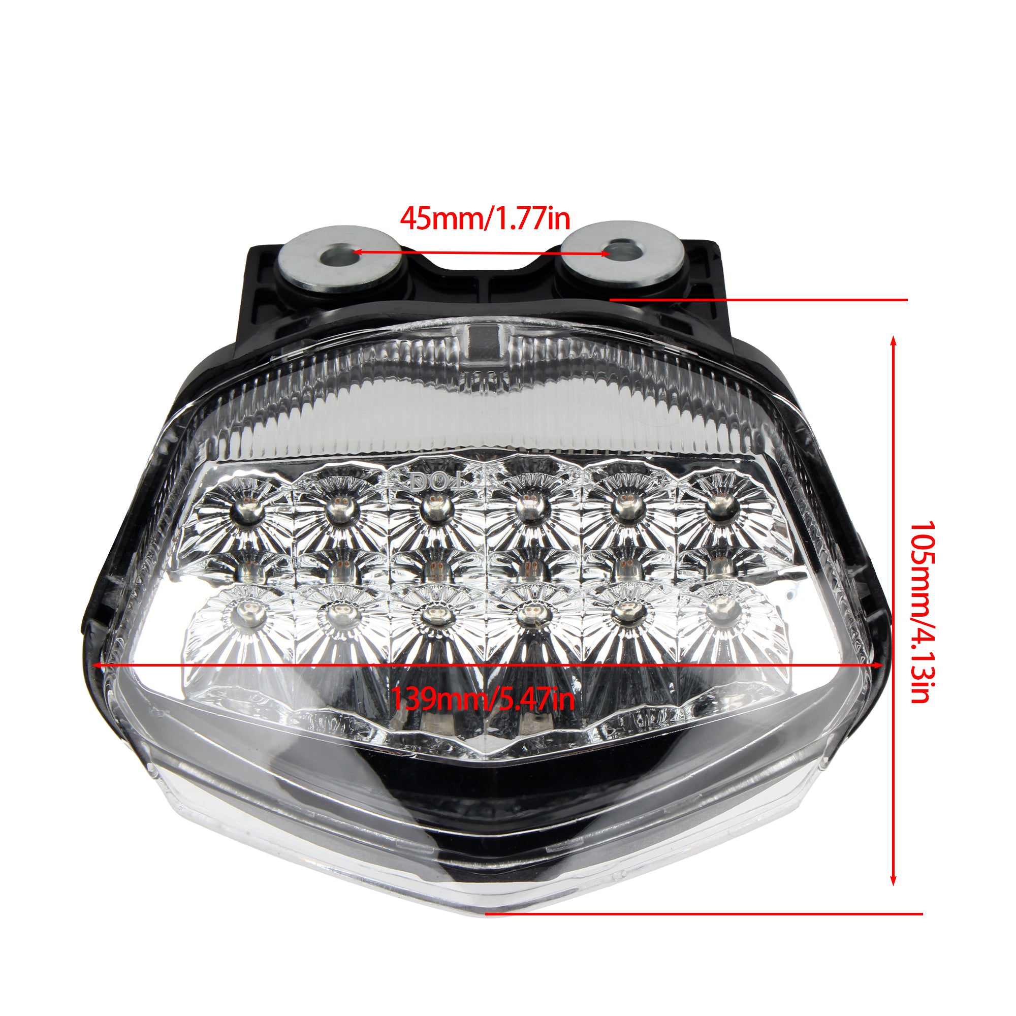 2008-2012 Motorcycle Red LED Rear Turn Signal Tail Stop Light Lamps Integrated Motorbike Brake Taillight for Kawasaki NINJA250