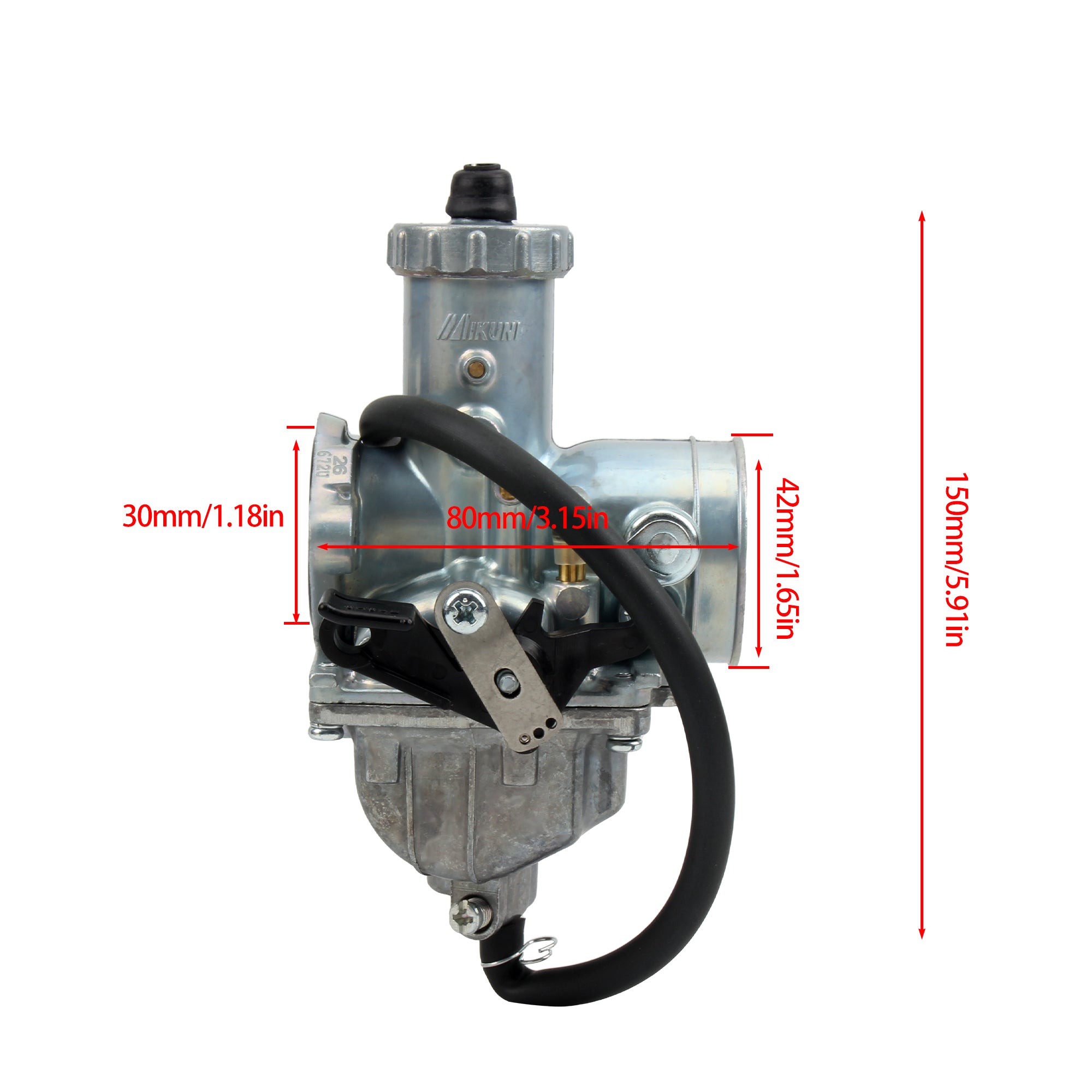 Powermotor Mikuni Vm26 30mm Carburetor VM26 Carb PZ30 30mm Carb Silver CE Aluminum Alloy Tmx 155 Carburetor Thailand 90 Days 3cm