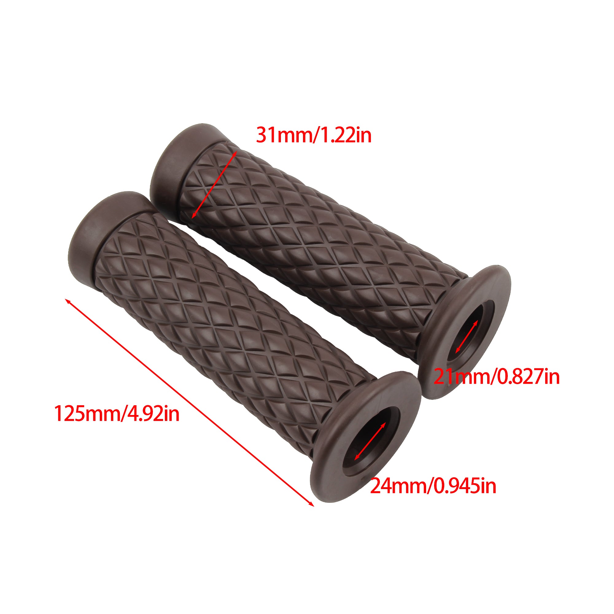 7/8" 22mm Motorcycle Handlebar Grip For Harley Cafe Racer Honda Suzuki Yamaha Kawasaki CG125 CB400 Motocross Handle Grips