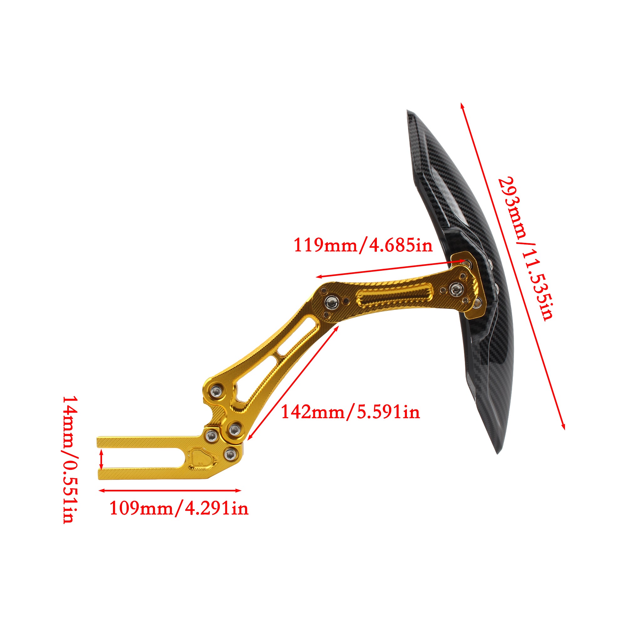 For Universal Motorcycle Imitation Carbon Fiber Adjustable Rear Wheel Fender Mudguard Extend Extender Motocross Accessories