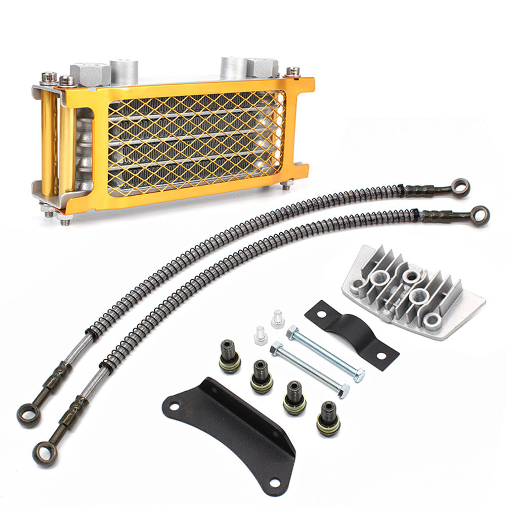 Engine Oil Cooler Radiator Motorcycle for Loncin Zongshen Lifan Shineray Yinxiang Kayo Bosuer Xmoto 50CC 70CC 90CC 110CC Engine