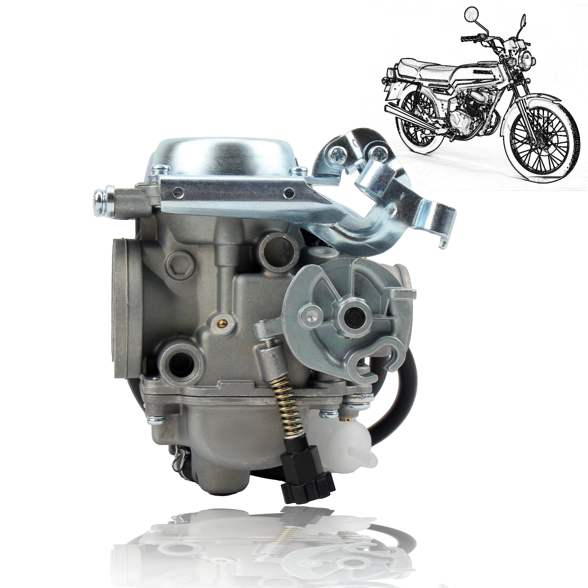 For Honda Rebel CA250 CB250T CBT250 CMX250 Motorcycle Double Cylinder Carburetor PD26J CBT125 CBT150 Enduro