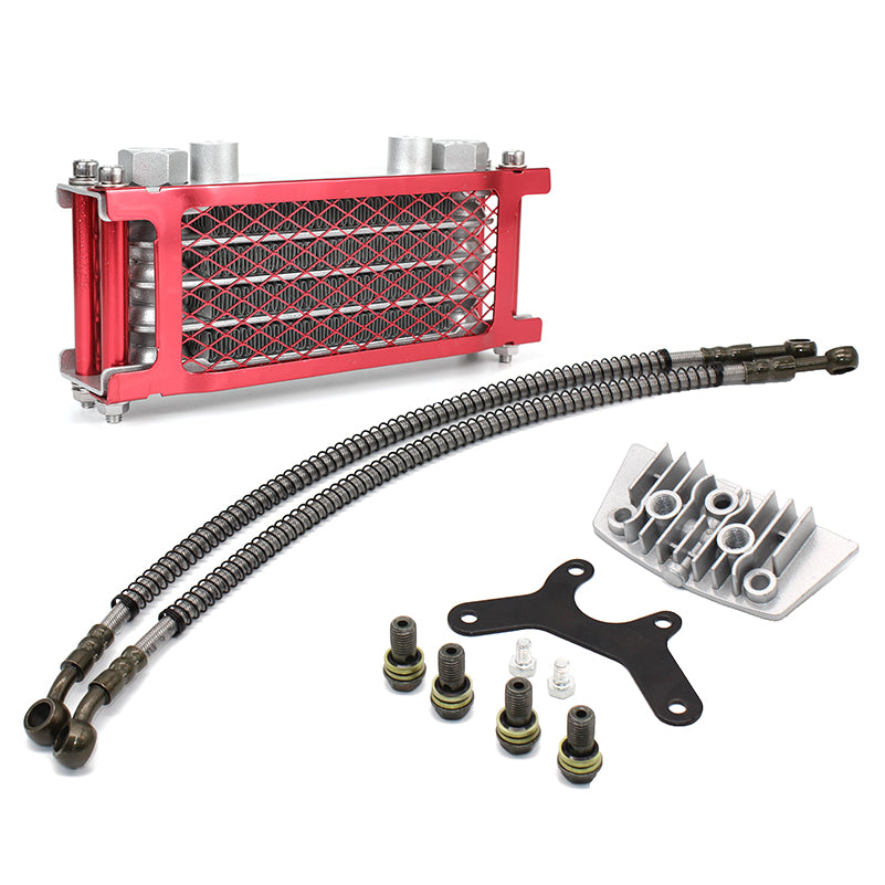 Motorcycle Oil Cooling Cooler Radiator Chinese Made Oil Cooler Set for 125cc 140cc Horizontal Engine Dirt Pit Monkey Bike ATV