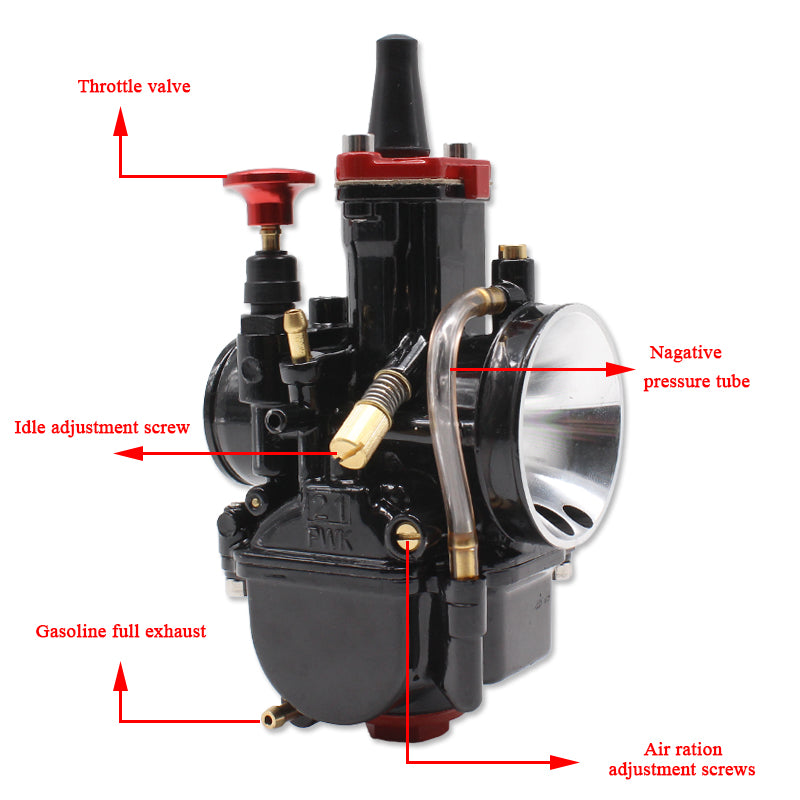 Powermotor Mikuni Maikuni PWK Carburetor Parts 21 24 26 28 30 32 34mm Universal Black Aluminum Fcr Carburetor Racing Carburetor