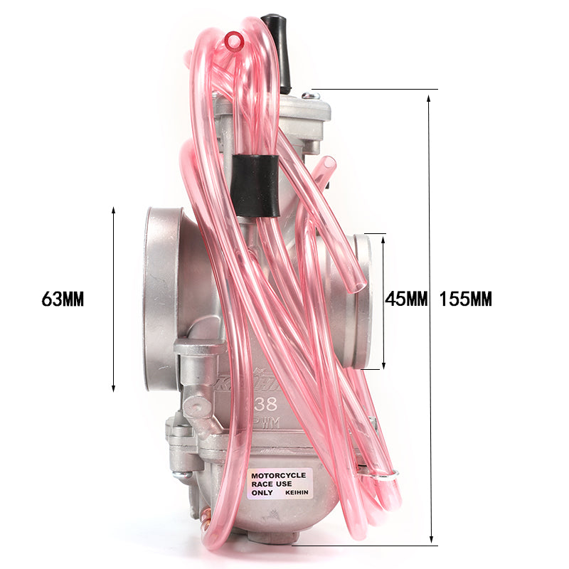 Carburetor Carb PWM 36 38 40mm for 125cc 250cc 2T 4T Racing Motorcycle Carburetor Scooter ATV Power Dirt Bike Carburetors Silver