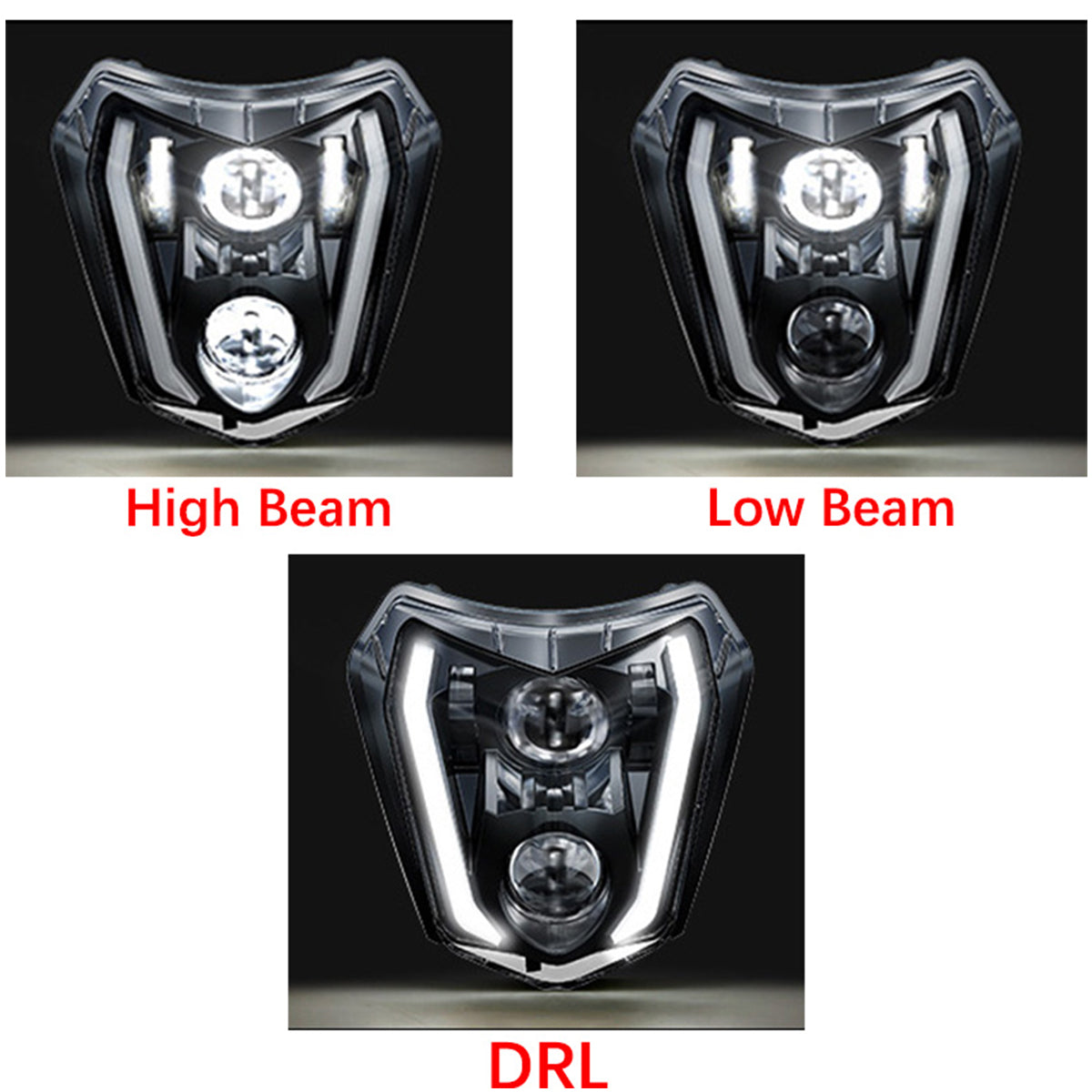 Enduro Motorcycle Headlight LED for KTM EXC 300 XCF SX XC XCW EXCF 125-500 2017 to 2023 Dirt Bike Headlamp Moto Custom Wholesale