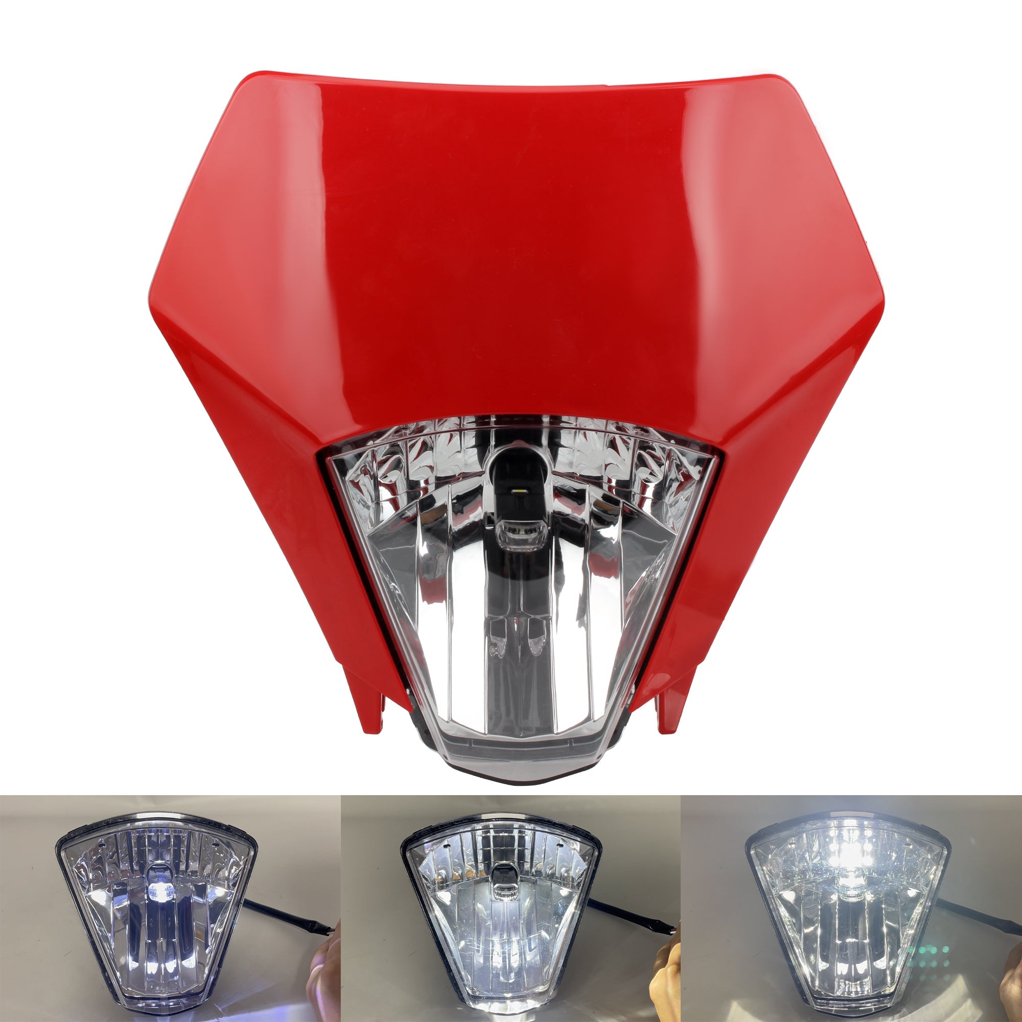 2024 Motorcycle Supermoto Head Lights Fairing Headlamp Dirt Bike Head Light for GASGAS EX EC 300 350F 400F 450F 500F Enduro