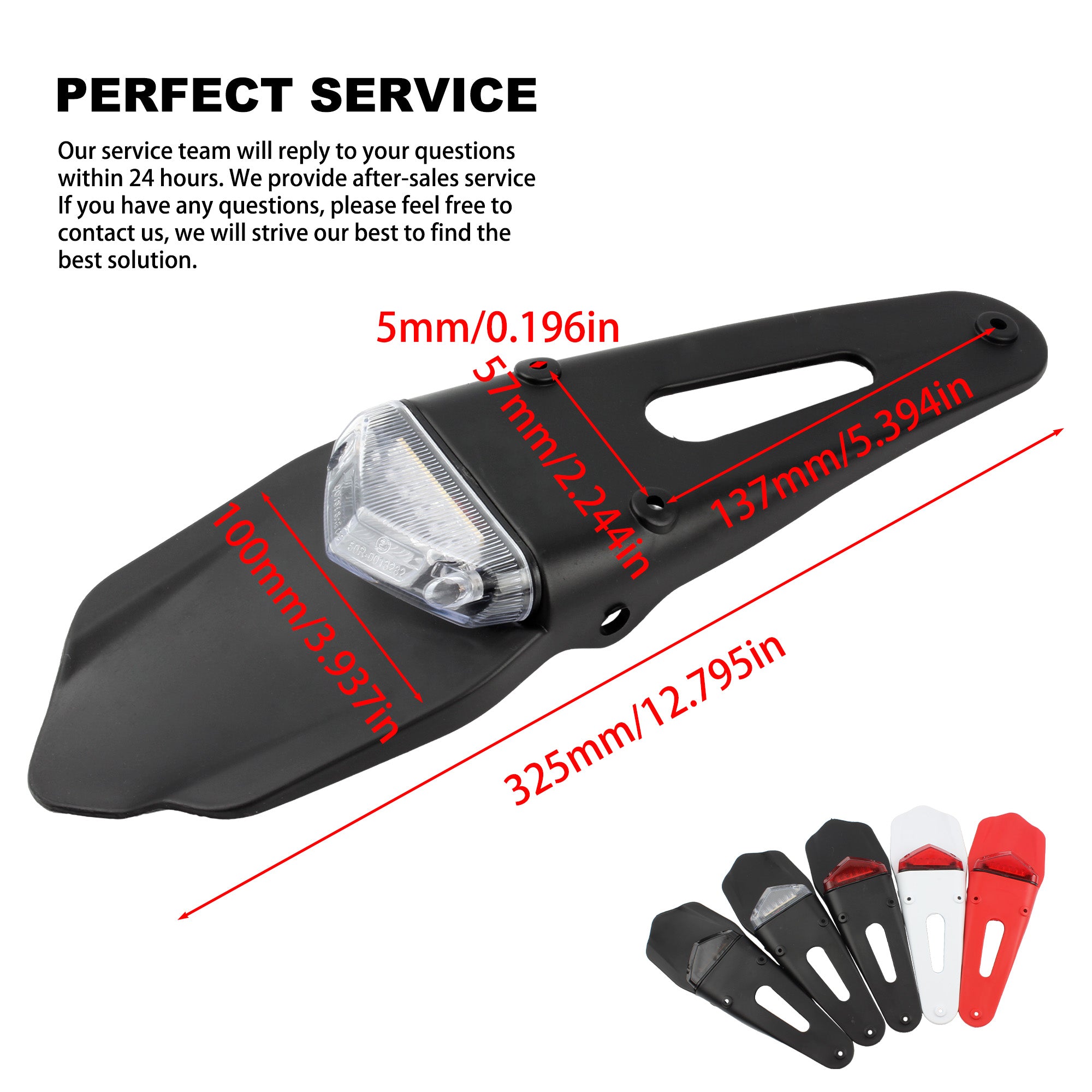 Motorcycle TailLight Dirt Bike Rear Fender Brake Stop 12 LED Tail Light for SUZUKI HUSQVARNA TE250 TE300 RMZ250 RMZ450 DRZ40