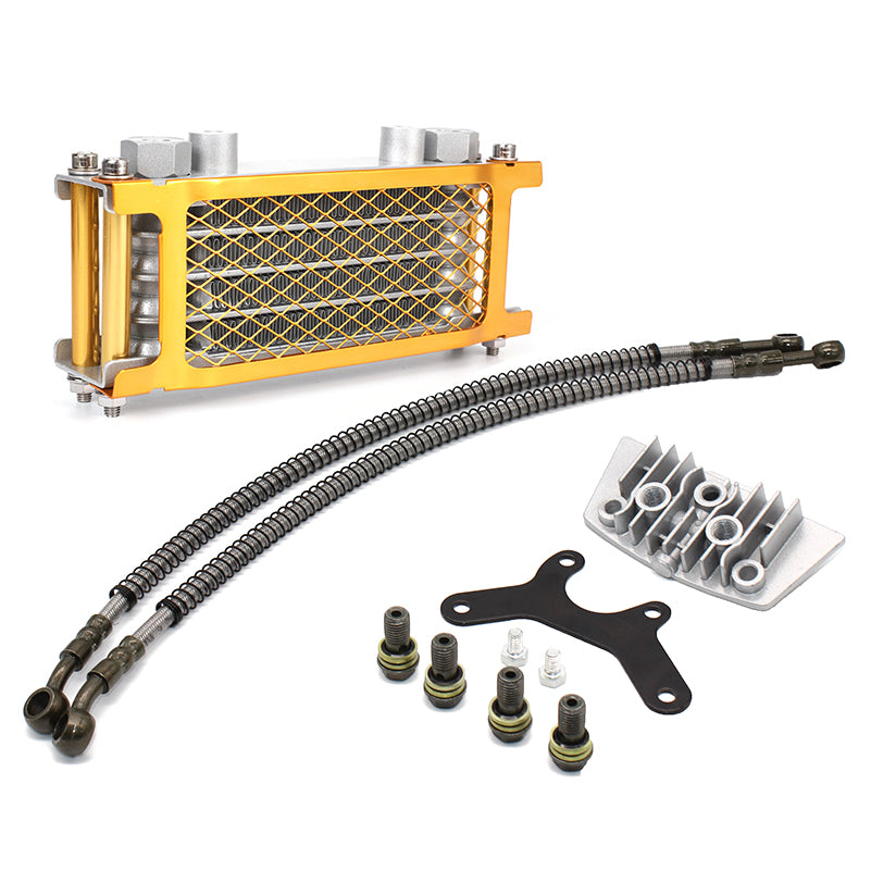 Motorcycle Oil Cooling Cooler Radiator Chinese Made Oil Cooler Set for 125cc 140cc Horizontal Engine Dirt Pit Monkey Bike ATV