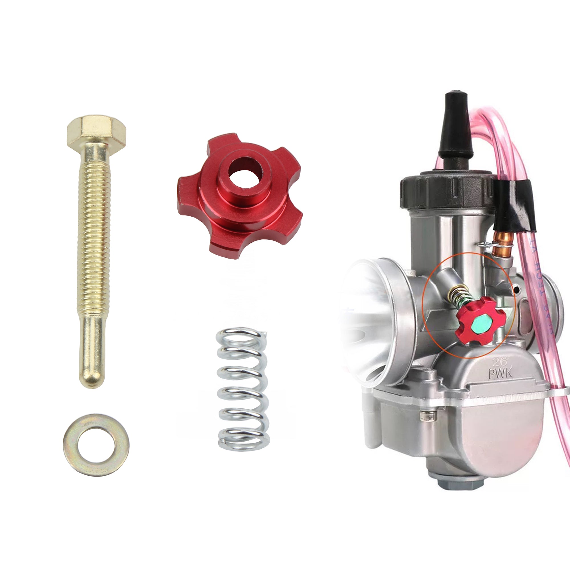 Motor Carburetor Idle Speed Screw Motorcycle Carburetor Idle Adjuster Screw Set Tuning Spare Parts for 21-34MM For PWK Parts