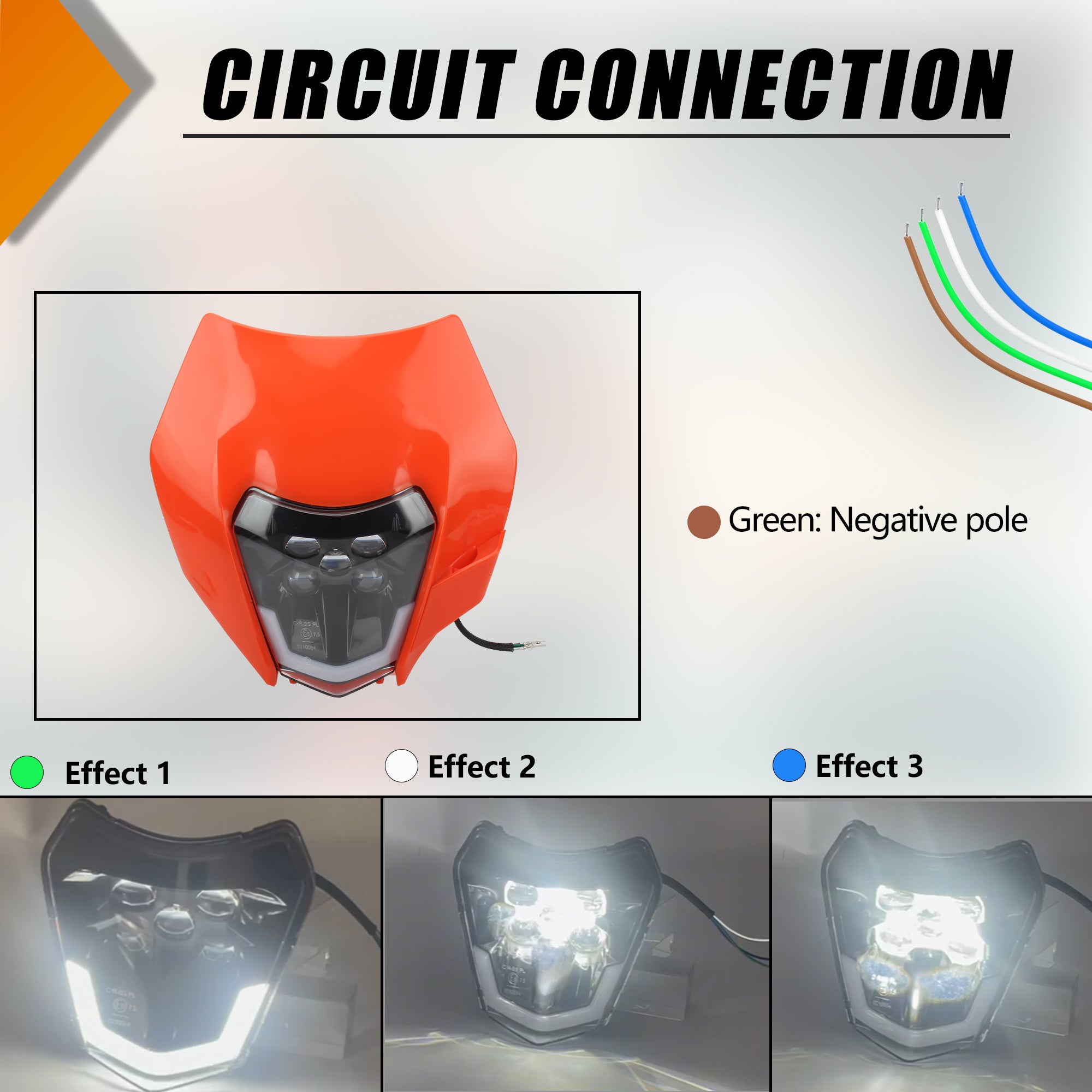 2008-2014 2015 2016 Motorcycle Headlamp Dirt Bike Headlight for KTM EXC SXF XCW MX 250 300 450 Motorbike Head Lamp Light Enduro
