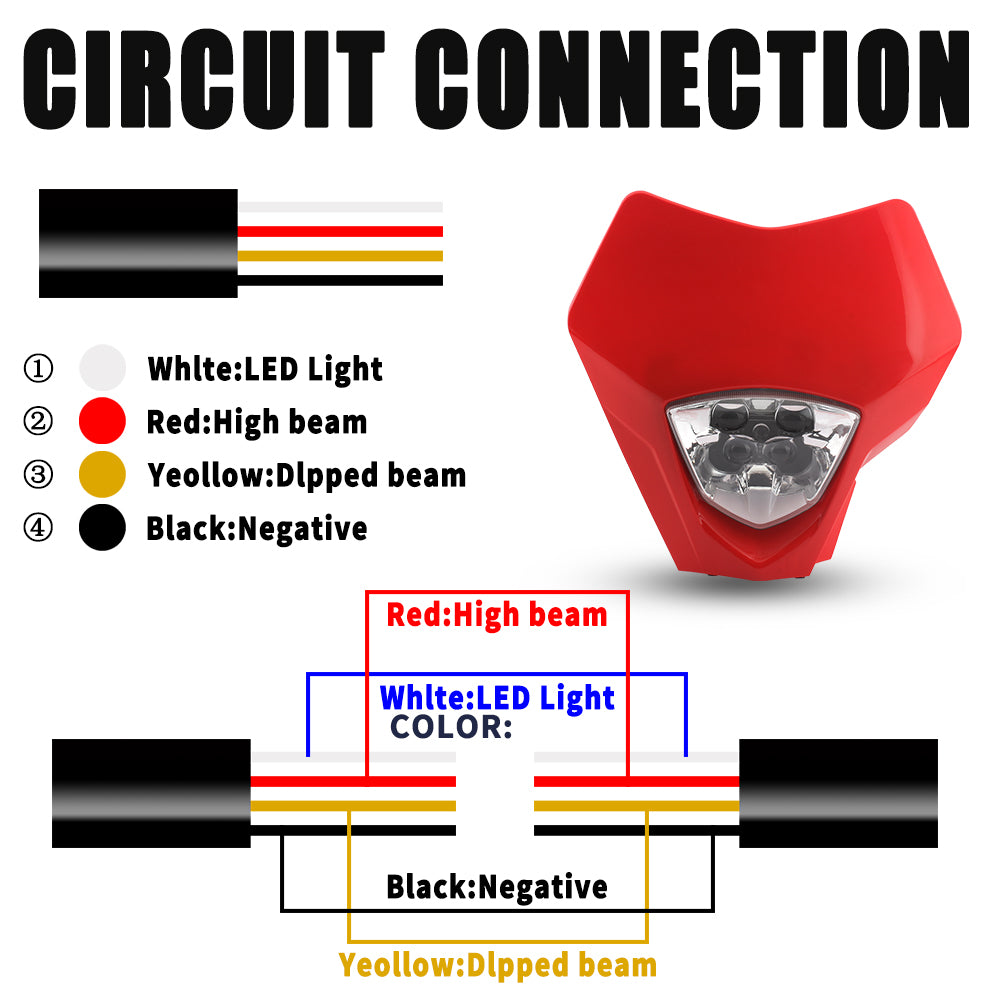 Motorcycle Headlight LED for Gas Gas EC 250 300 250F 350F EX300 250F 350F 450F MC 250F 450 Motocross Accessories Pit Dirt Bike