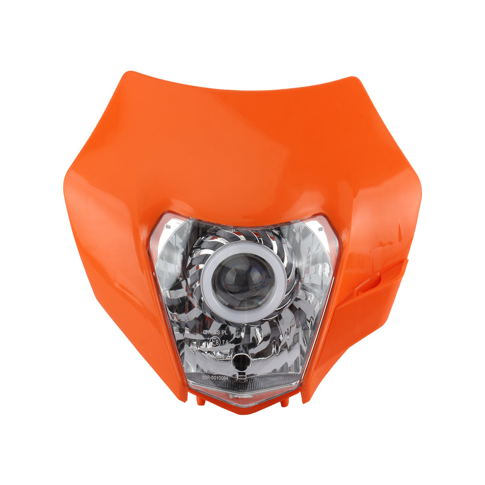 For KTM Headlight Plate Motorcycle LED EXC 300 XC SX 125 250 350 450 Round Wick Headlamp Dit Bike Supermotor Enduro Accessories
