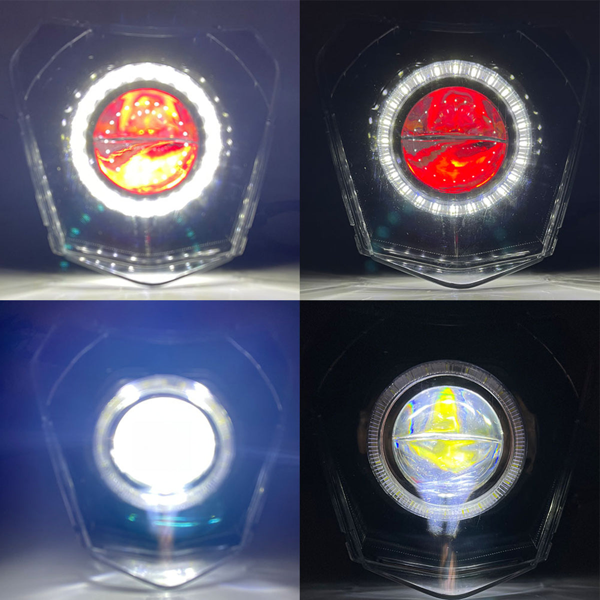 Motorcycle Headlight LED Plate Enduro Fairing for KTM EXC 250 300 Round Wick Headlamp Dirt Bike Motocross Supermoto Accessories