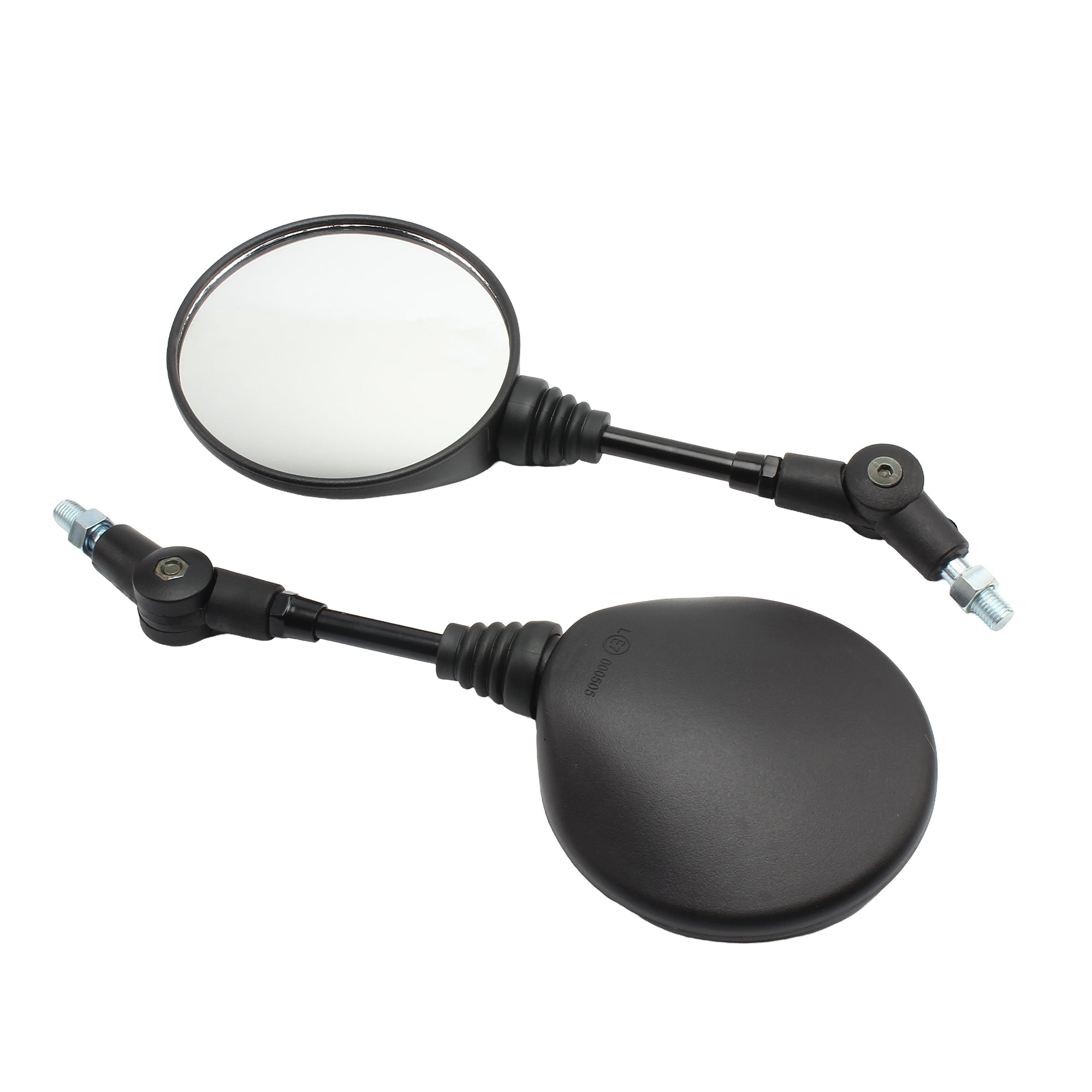 Scooter Rear Mirror Motorcycle Side Mirror 2pcs Foldable Round 10MM for Motocross Accessories for Bike Rearview Mirrors