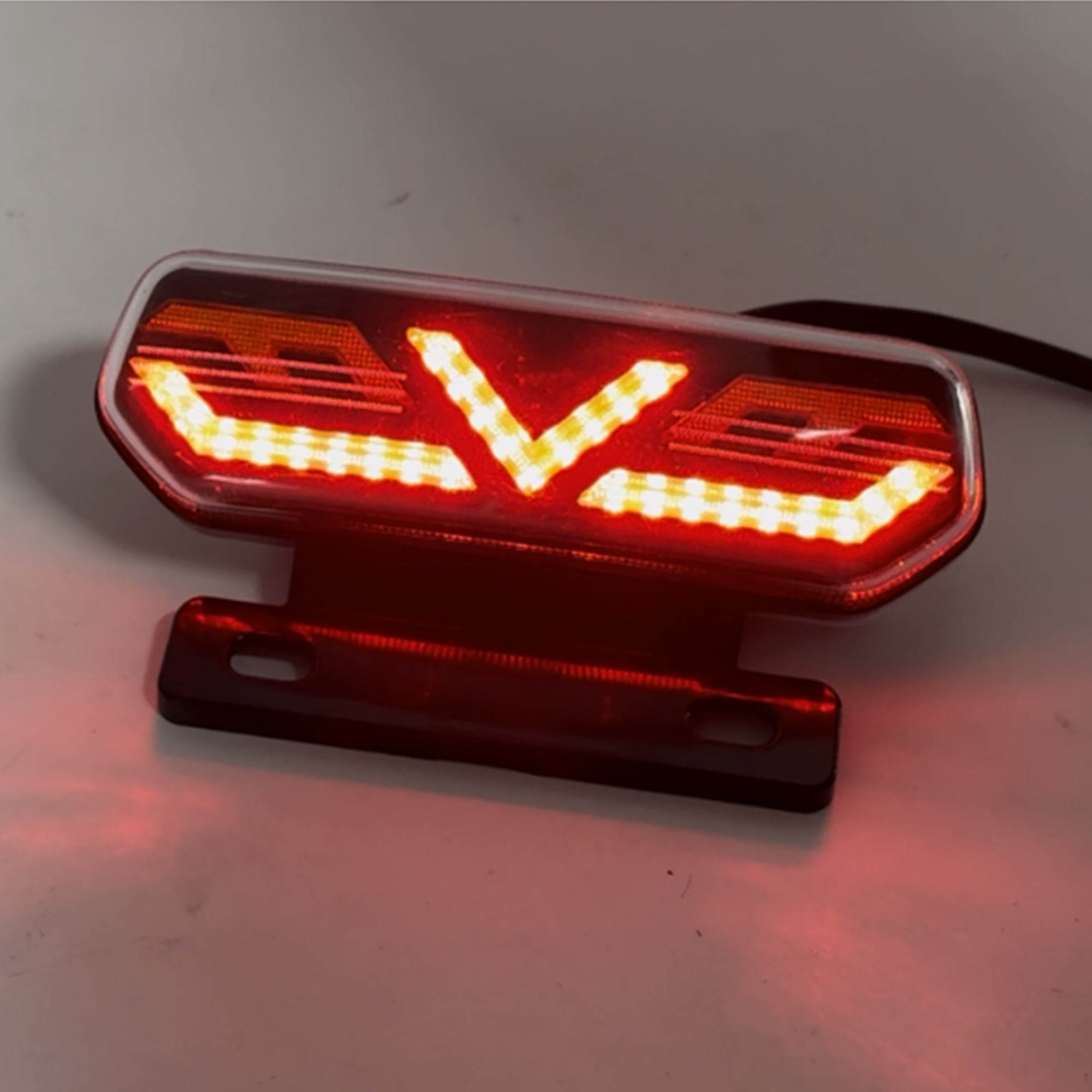 Powermotor Motorbike Motorcycle Rear Tail Lights LED Motorbike Stop Turn Signal Direction Indicator Blinker Taillight 12V