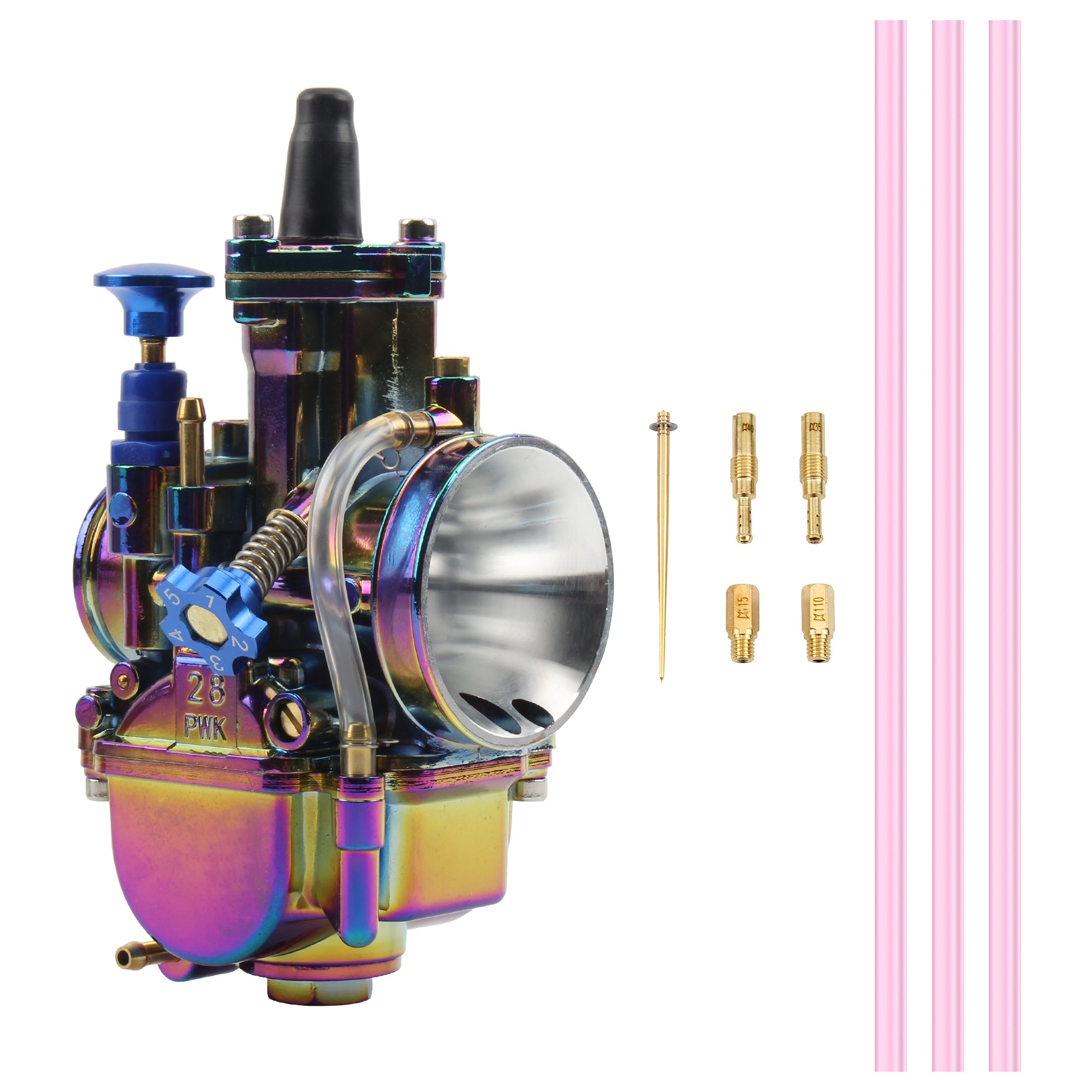 Motorcycle PWK Carburetor 28 30 32 34mm Colorful for Yamaha Honda Kawasaki With Power Jet Dirt Bike Motocross