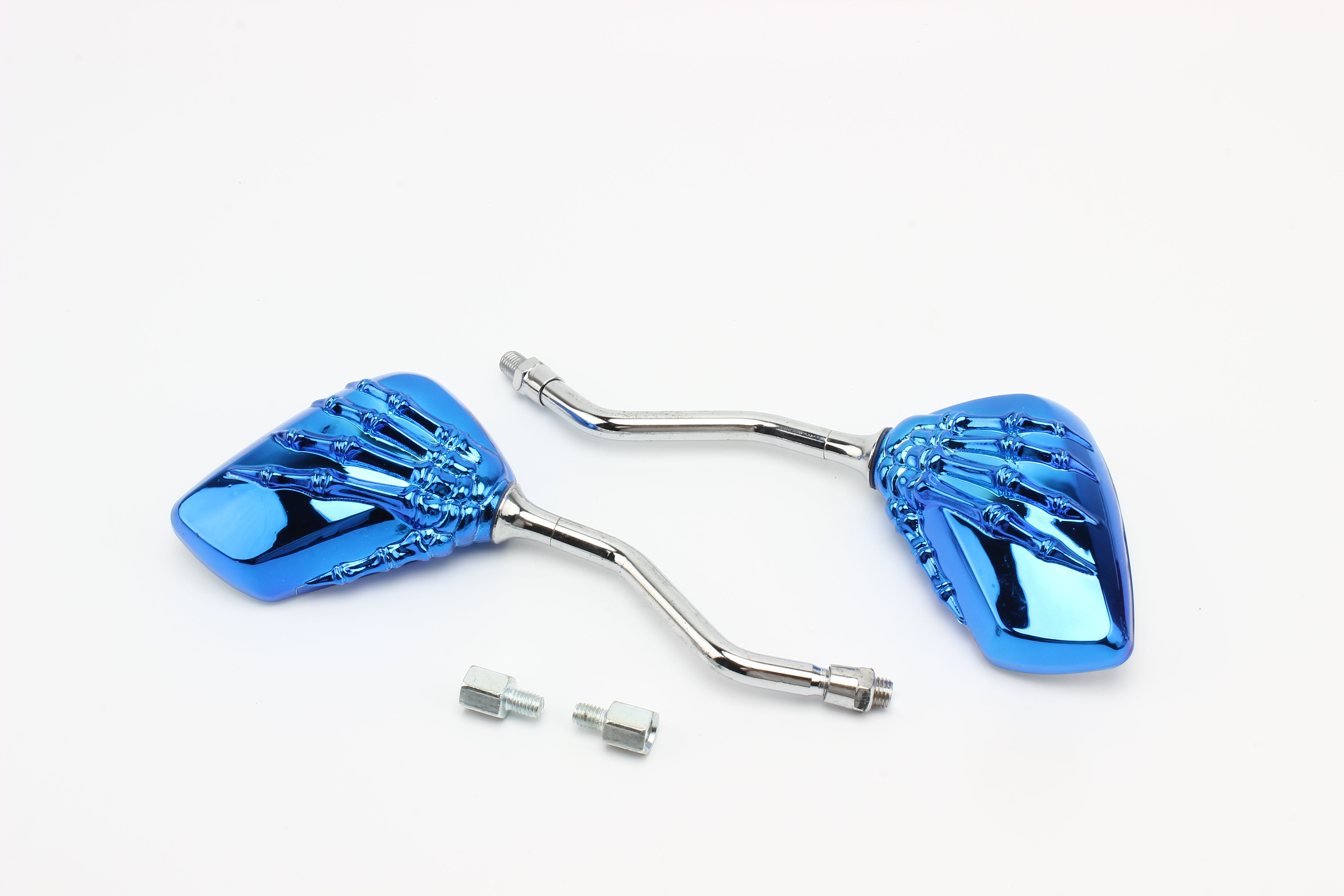 Universal Motorcycle Rearview Mirror With 8mm/10mm Screw Scooter Back Side Mirror Modification Skull Craw Refit Motorbike Side