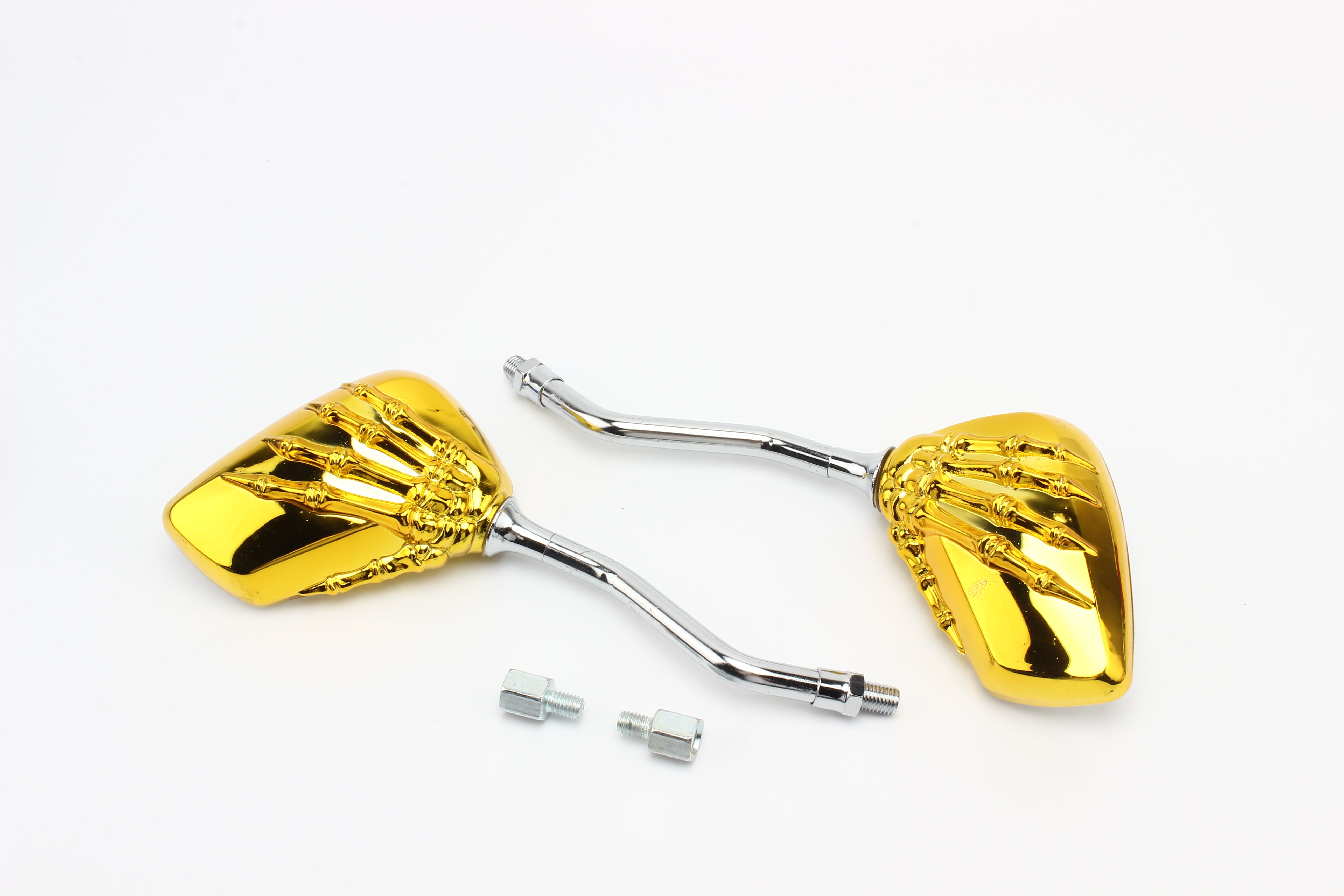 Universal Motorcycle Rearview Mirror With 8mm/10mm Screw Scooter Back Side Mirror Modification Skull Craw Refit Motorbike Side