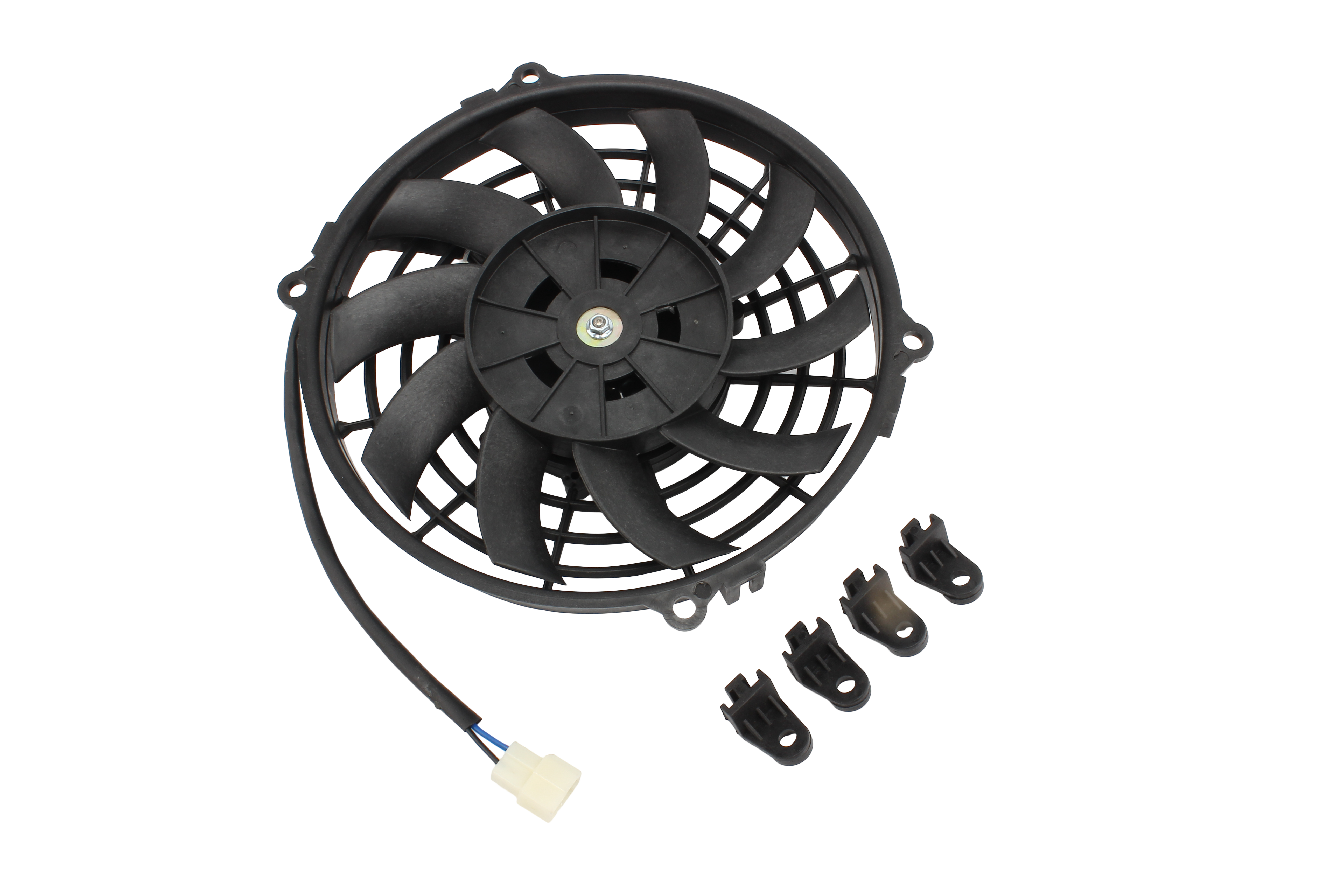 Motorcycle Oil Cooler Electric Radiator Evaporative Heatsink With Motor Cooling Fan for Dirt Bike Atv Buggy Round Cooling Fan
