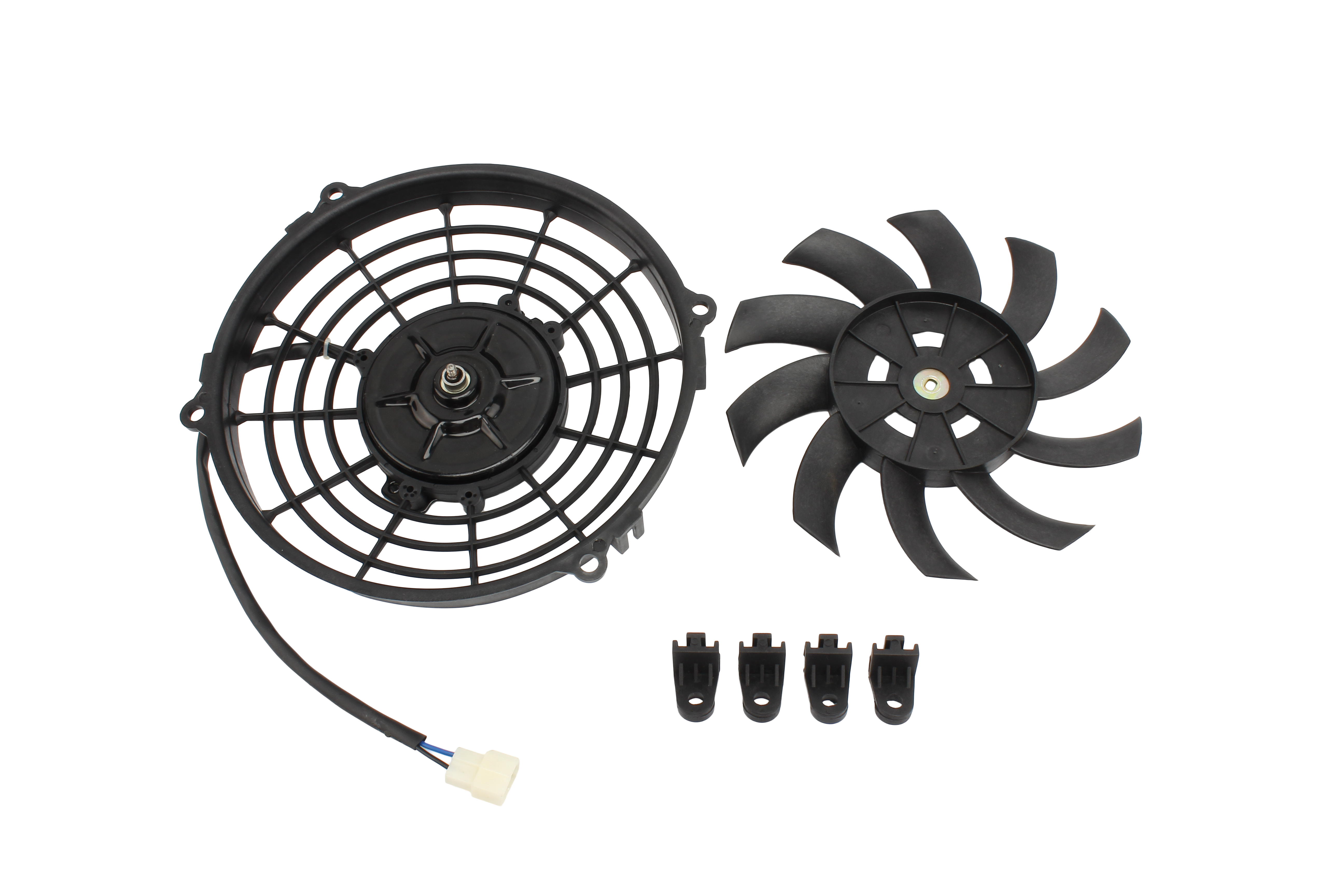 Motorcycle Oil Cooler Electric Radiator Evaporative Heatsink With Motor Cooling Fan for Dirt Bike Atv Buggy Round Cooling Fan