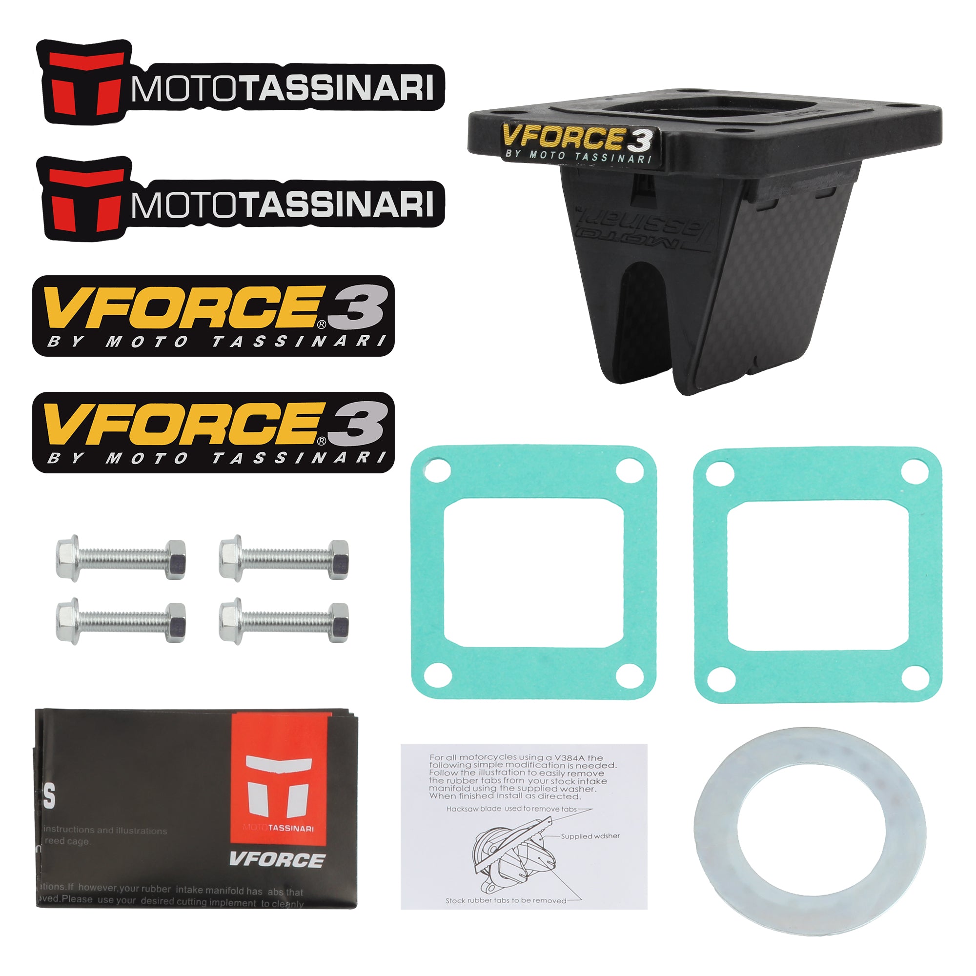 V384A Motorcycle V-Force for  KX80 KX85 KX100 Suzuki RM100 V Force 3 Carbon Fiber Intake Reed Valve Kit