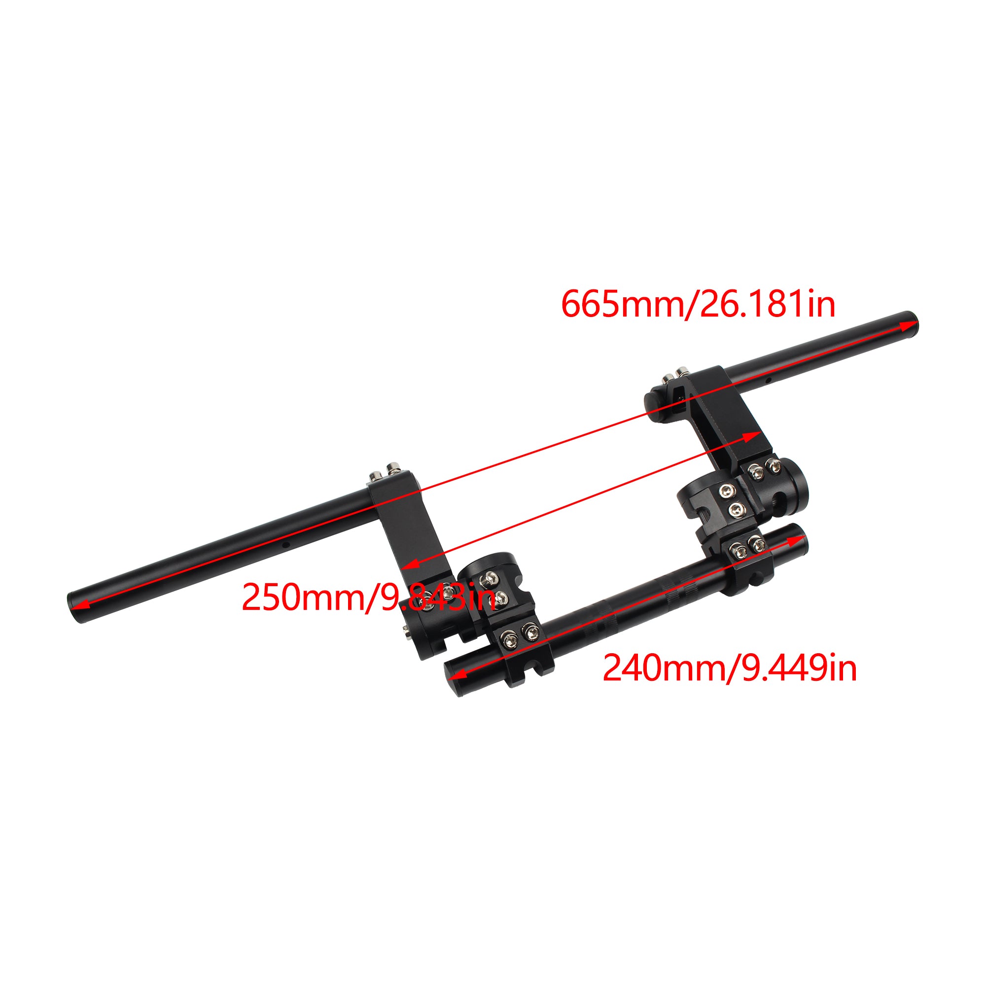 4 Color Motocross CNC Handlebar Removable Adjustable Steering Handle Bar 7/8" 22mm Scooter Motorcycle Parts Enduro